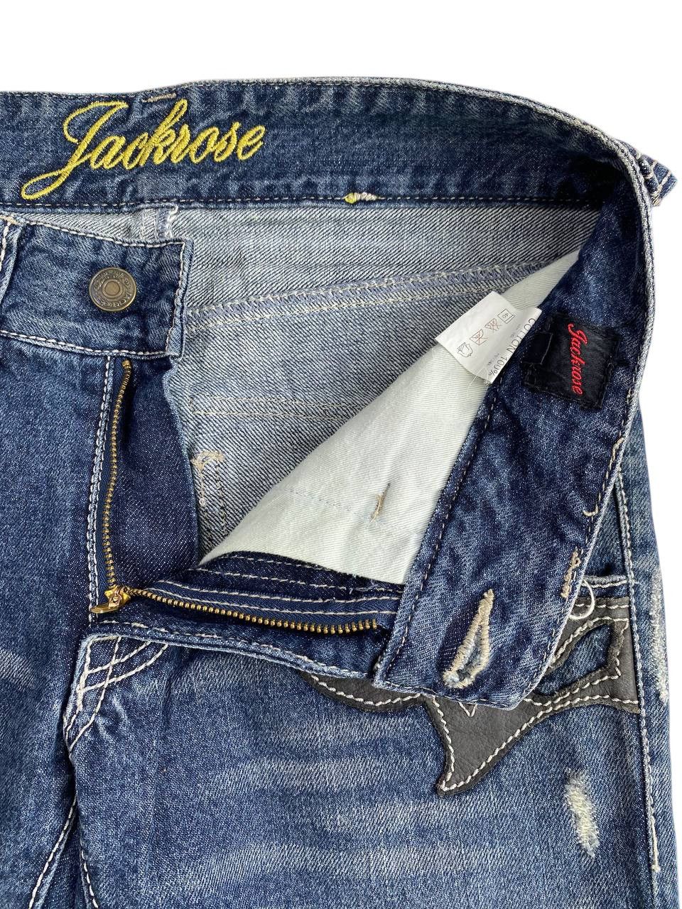 JACKROSE 2000’s Y2K Jackrose Distressed Repaired Flared Denim Size US 30 / EU 46 - 7 Thumbnail