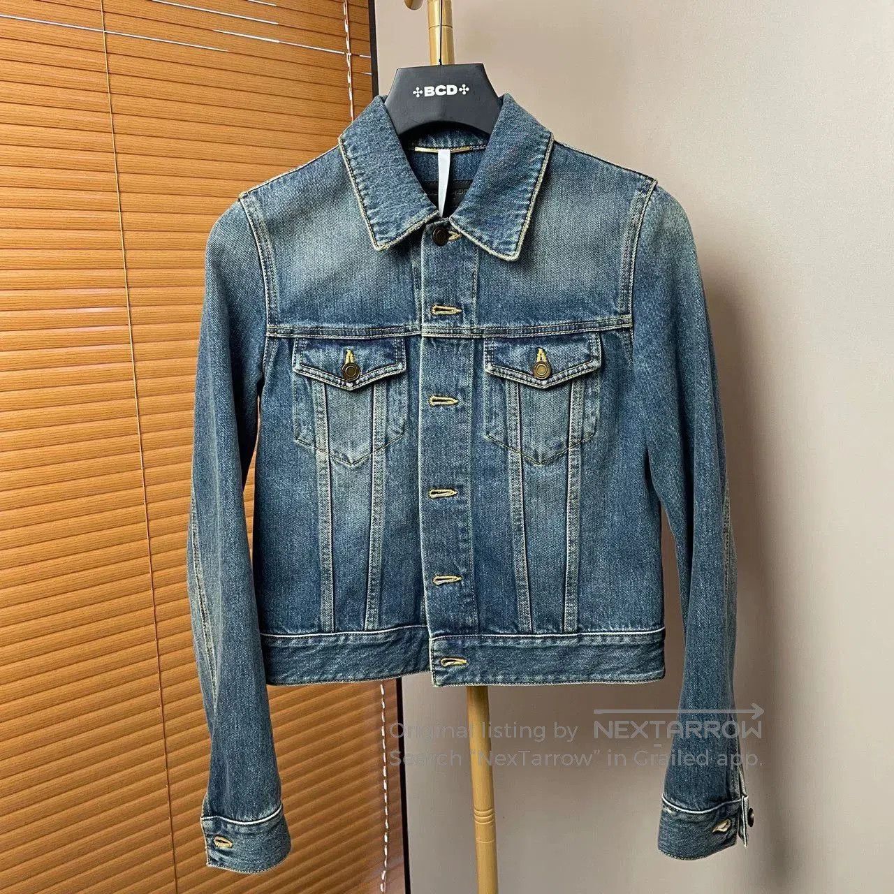YSL Deep Blue Washed Denim Jacket Size S.