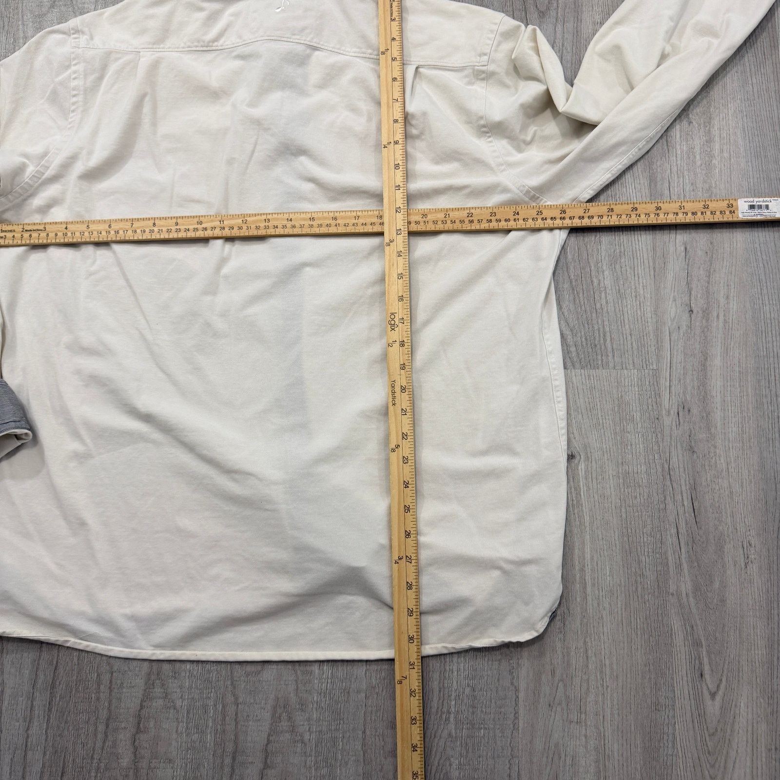 Vintage 32 Bar Blues Button Up Shirt Men's 2XL XXL Off White Solid Size US XXL / EU 58 / 5 - 9 Thumbnail