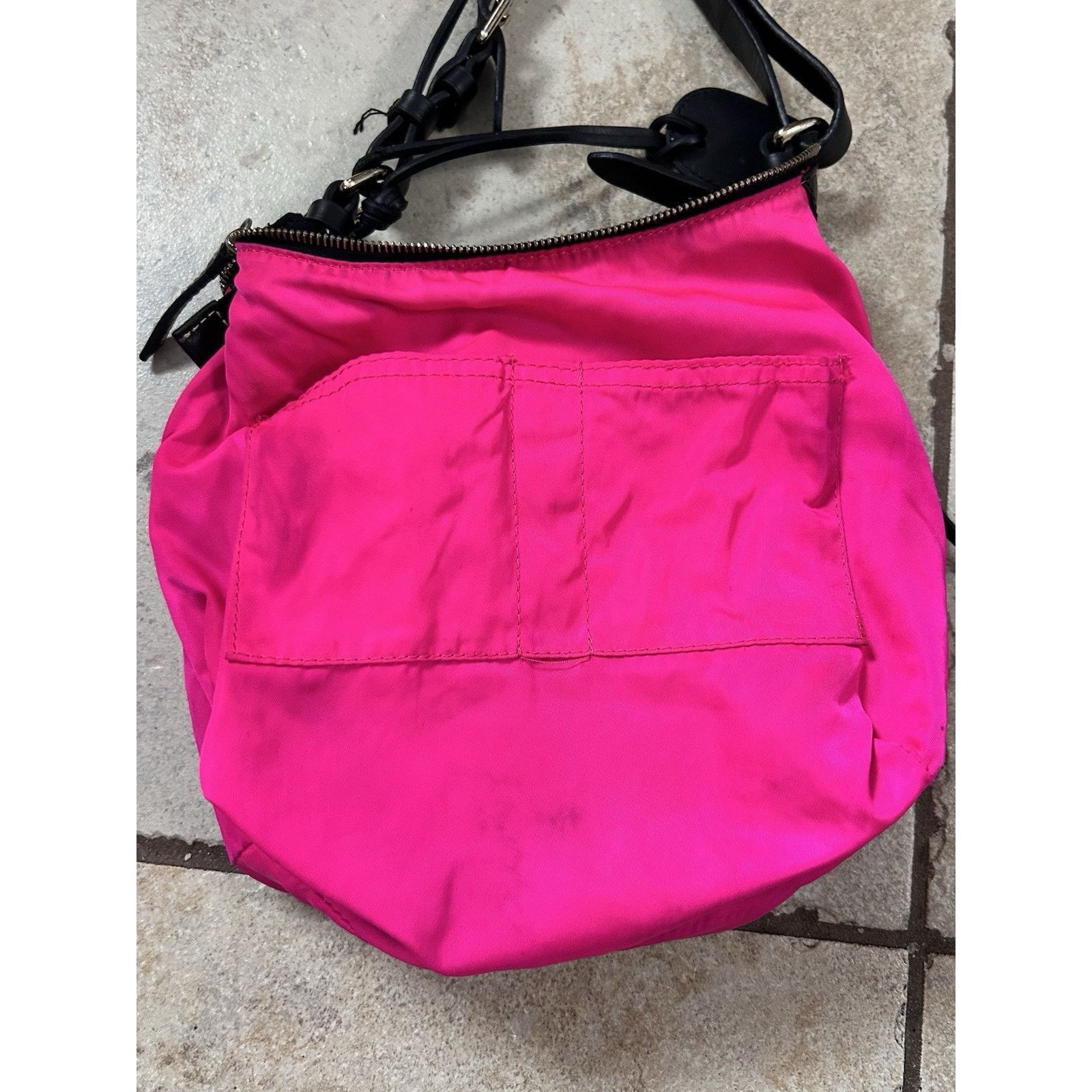 Dooney & Bourke Vntg DOONEY & BOURKE Blk Shoulder Bag Pink Lining Y2K Purse Size ONE SIZE - 9 Thumbnail