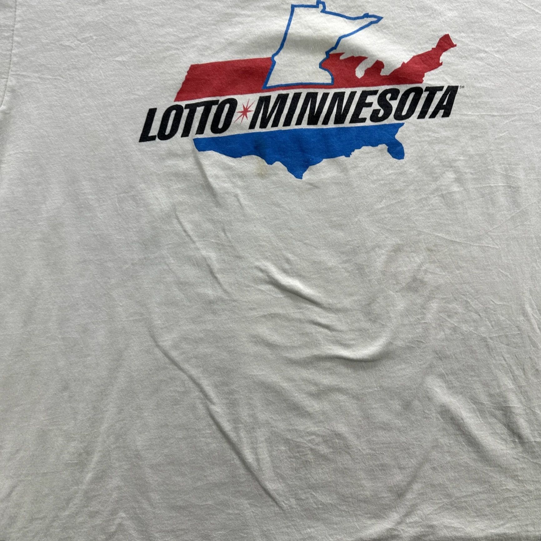 Vintage VINTAGE Lotto Minnesota Shirt Mens 2XL White Graphic Tee 90s USA Shirt Size US XXL / EU 58 / 5 - 4 Thumbnail