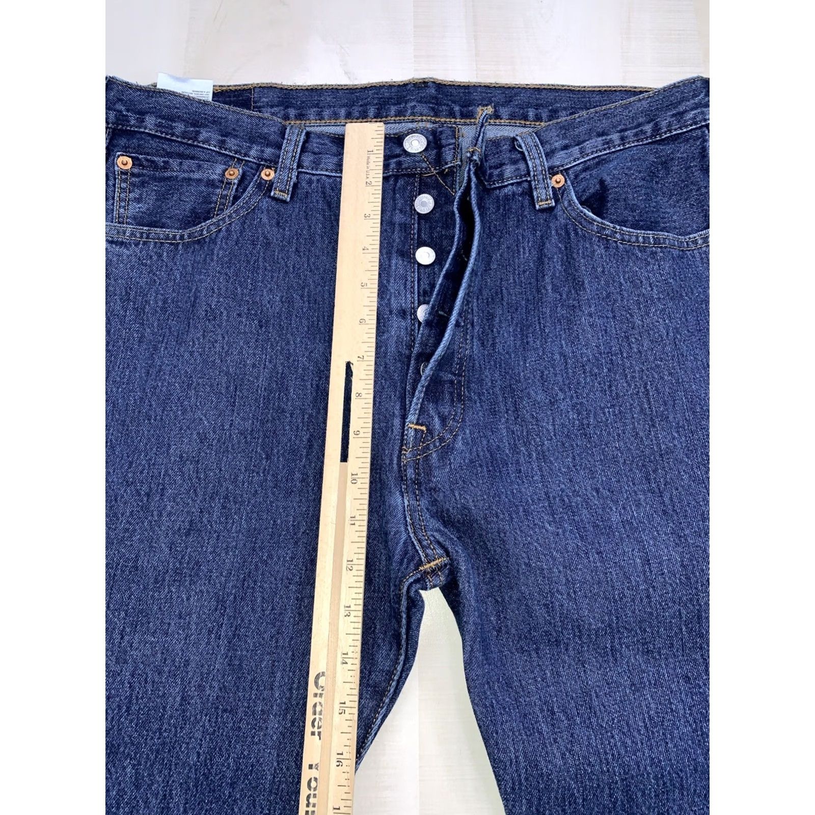 Levi's VINTAGE Levi’s 501 Straight Jeans Mens Denim Blue Button Fly 36x29 Medium Wash 90s USA" Size US 36 / EU 52 - 6 Thumbnail