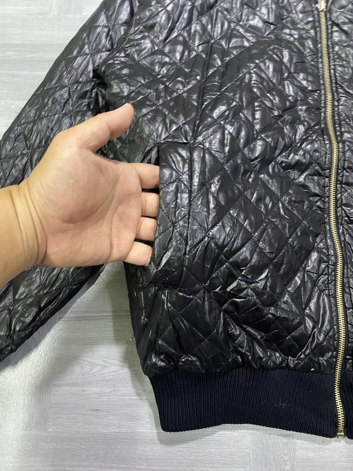 Adidas Adidas Black Quilted Jacket Size M Size US M / EU 48-50 / 2 - 6 Thumbnail