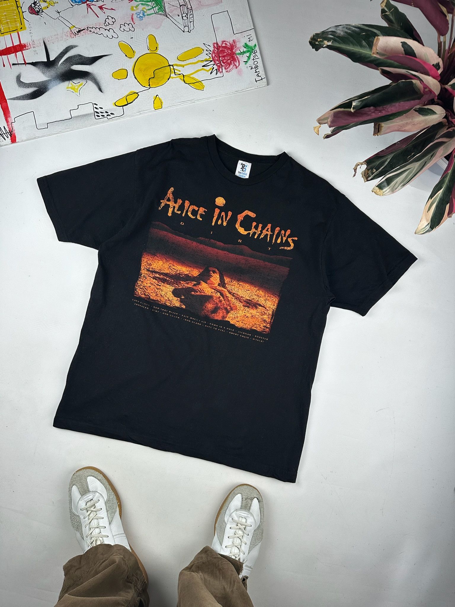 Vintage Y2K Alice in Chains Dirt Rock Metal Band T-Shirt SzM