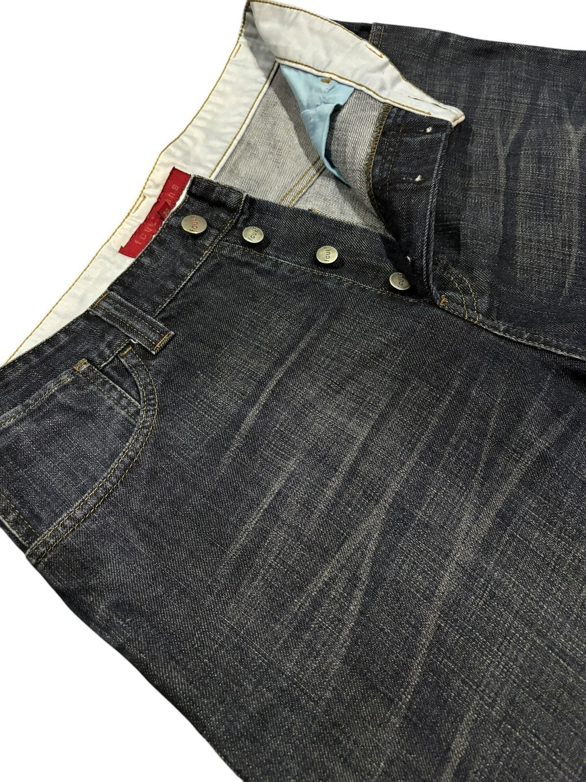 FCUK × French Connection 90s Vtg Fcuk Fuck JNCO Baggy Wide Leg Faded Jeans Size US 32 / EU 48 - 4 Thumbnail