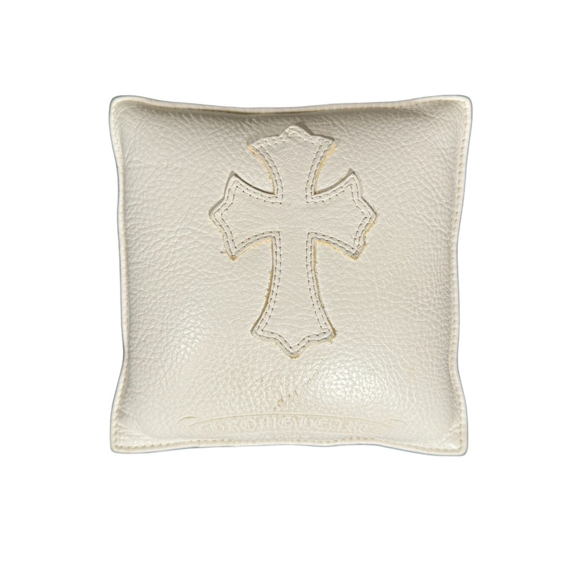 Chrome Hearts Cross Patch Leather Display Pillow White Size ONE SIZE - 1 Thumbnail