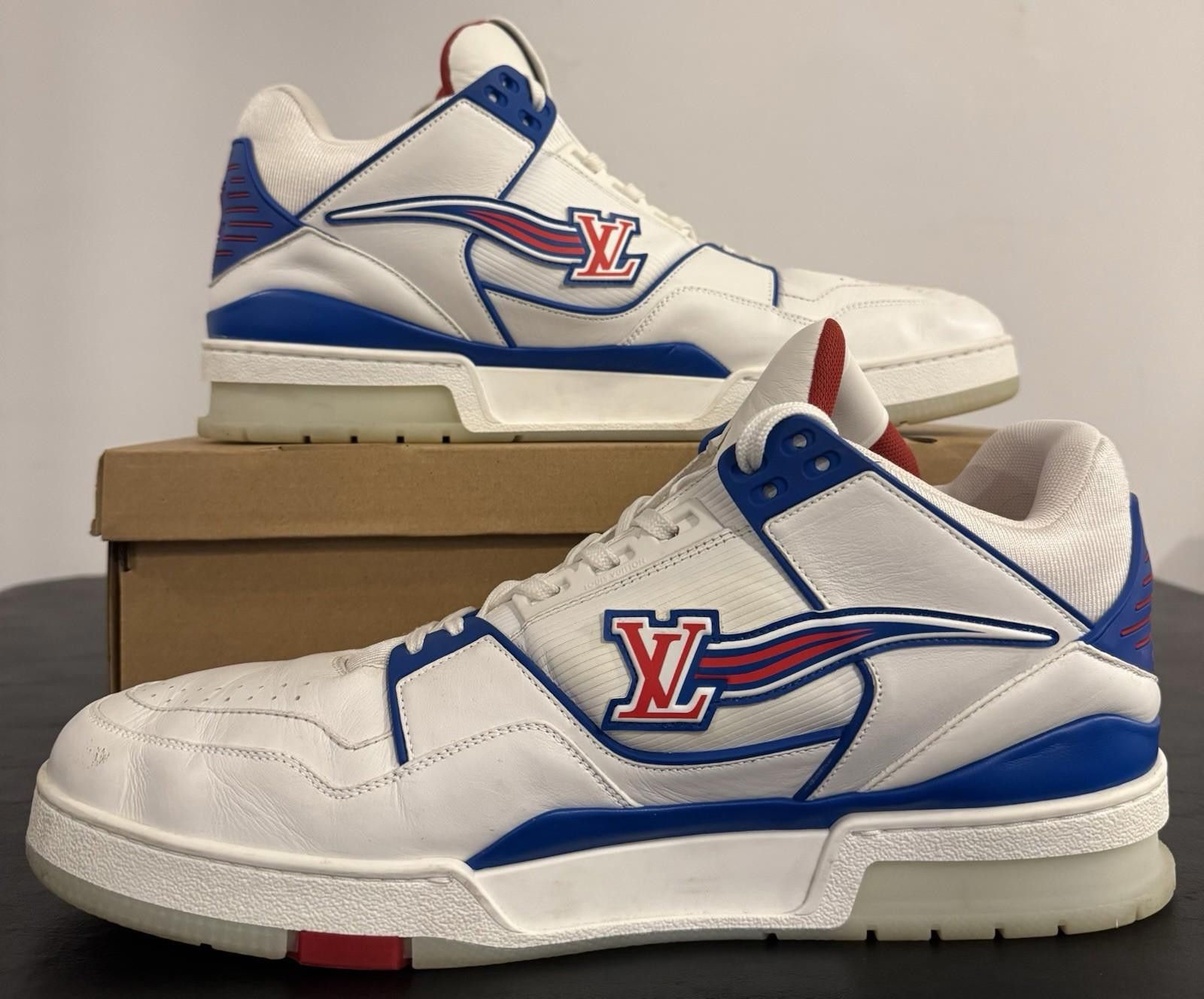 Louis Vuitton LOUIS VUITTON LV Trainer Sneaker Red White Virgil Abloh Size US 11 / EU 44 - 3 Thumbnail