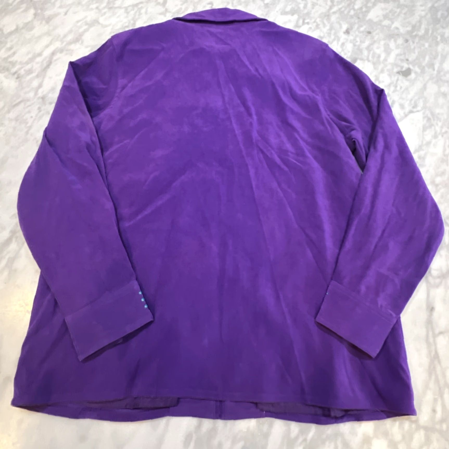Bob Mackie VINTAGE Bob Mackie Jacket Top Women L Wearable Art Faux Suede Floral Embroidery Jacket Size L / US 10 / IT 46 - 6 Thumbnail