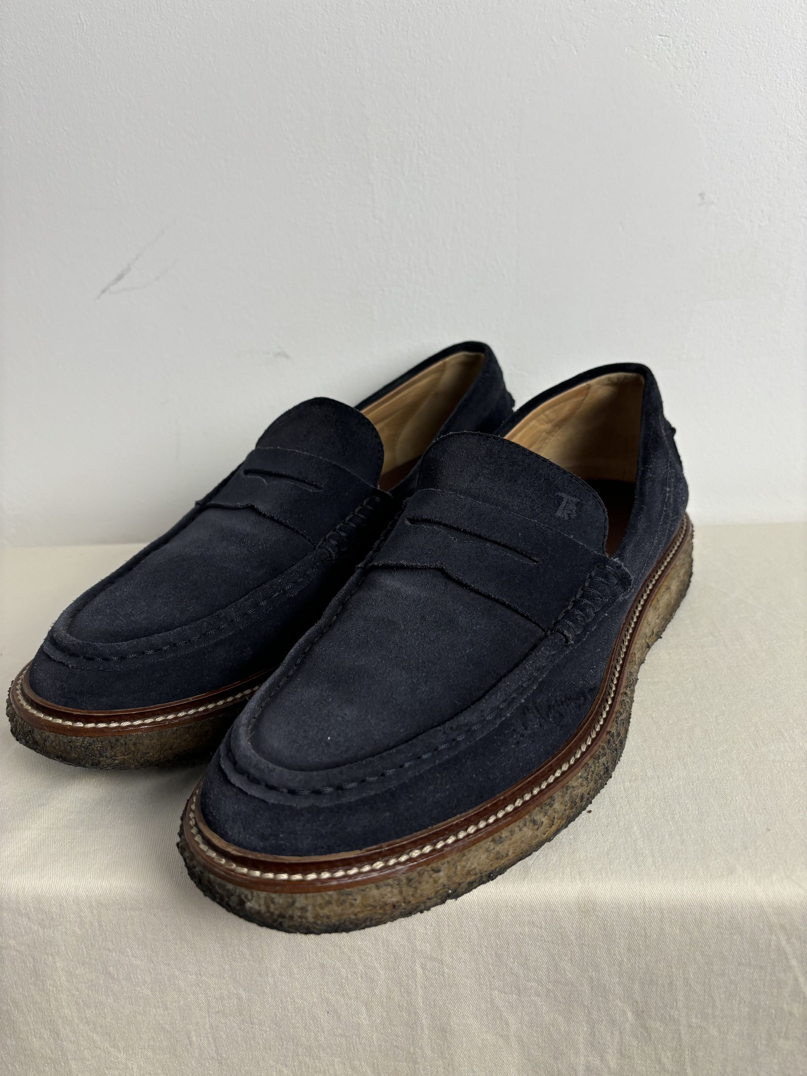 Tod's Tod's Navy Suede Loafers Size US 7 / EU 40 - 2 Thumbnail