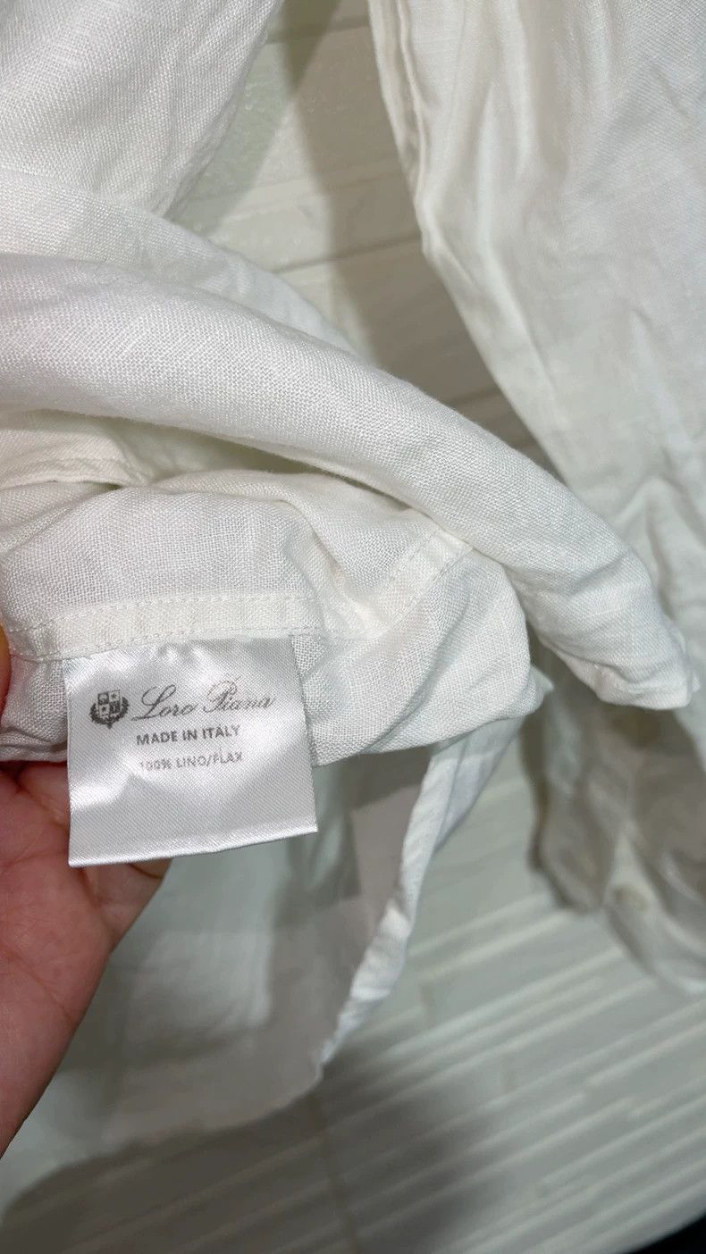 Loro Piana LORO PIANA White long-sleeved shirt Size US XL / EU 56 / 4 - 4 Thumbnail
