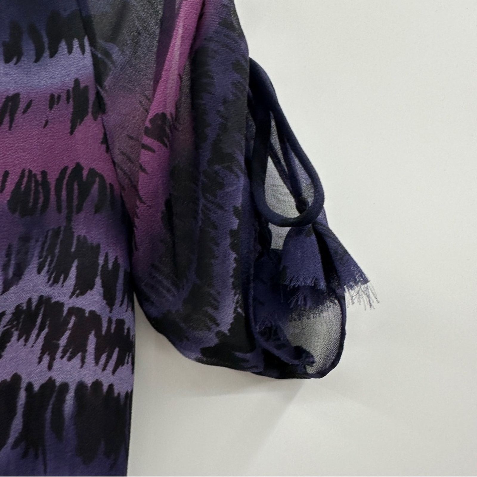 MISA Los Angeles Misa Los Angeles Becca Purple Tie Dye Tassel Tie Mini Dress Size XS / US 0-2 / IT 36-38 - 11 Thumbnail