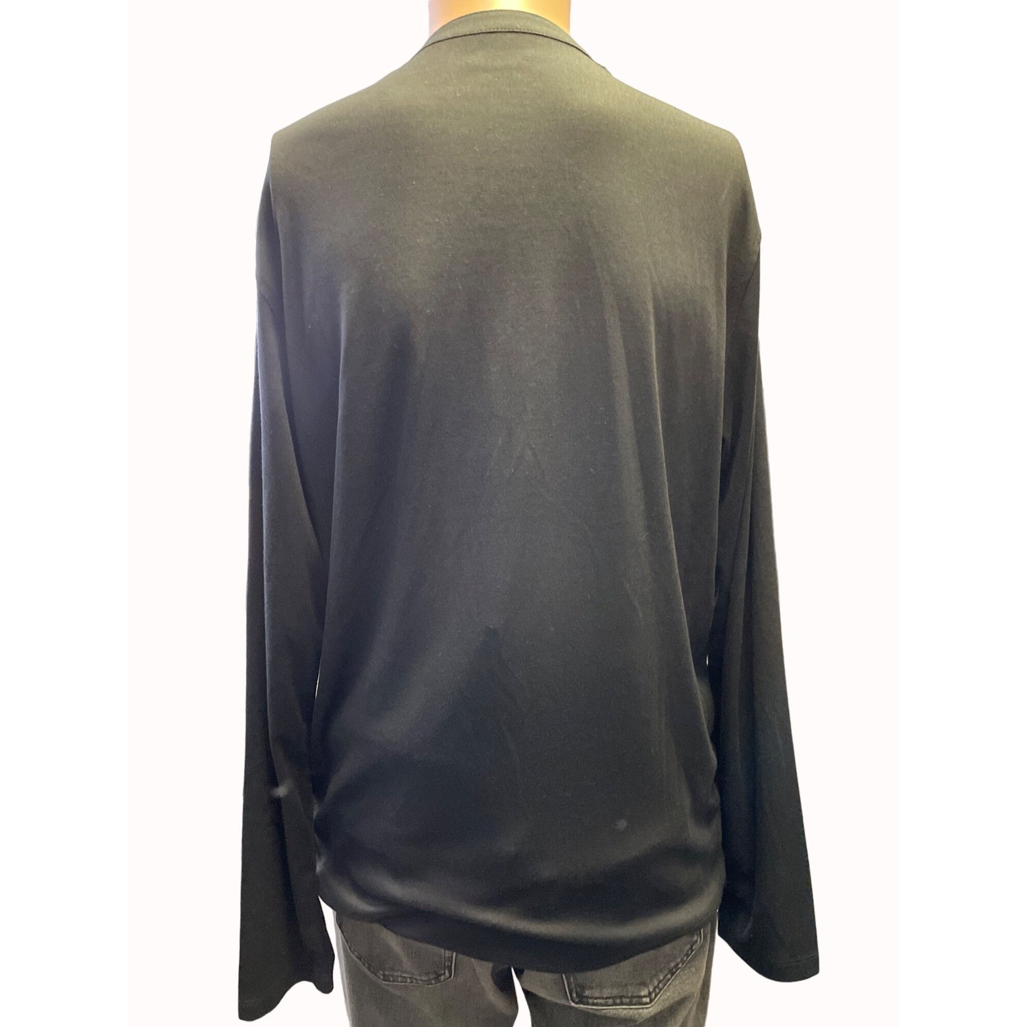 Alfani Alfani Mens Black Stretch Basic Long Sleeve Knit Shirt Size Size US L / EU 52-54 / 3 - 4 Thumbnail