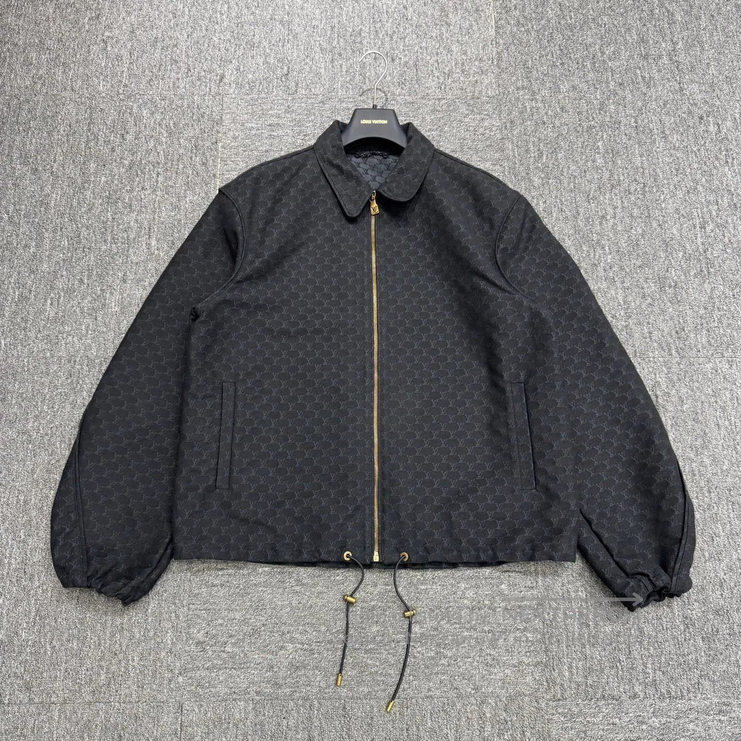 Louis Vuitton Black Patterned Zip-Front Jacket Size L. Size US L / EU 52-54 / 3 - 1 Thumbnail