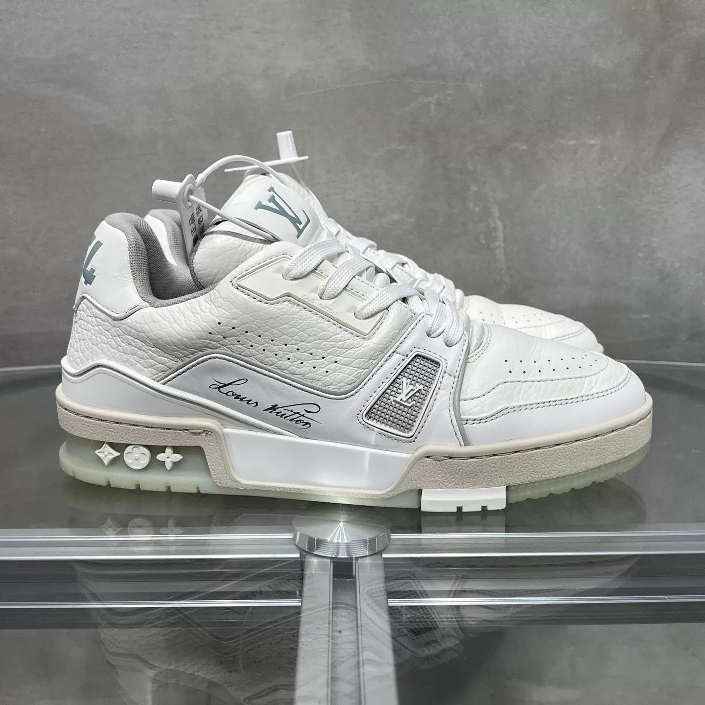Louis Vuitton LV Trainer White Cement UK3 37 YH26285 Size US 6.5 / IT 36.5 - 4 Thumbnail