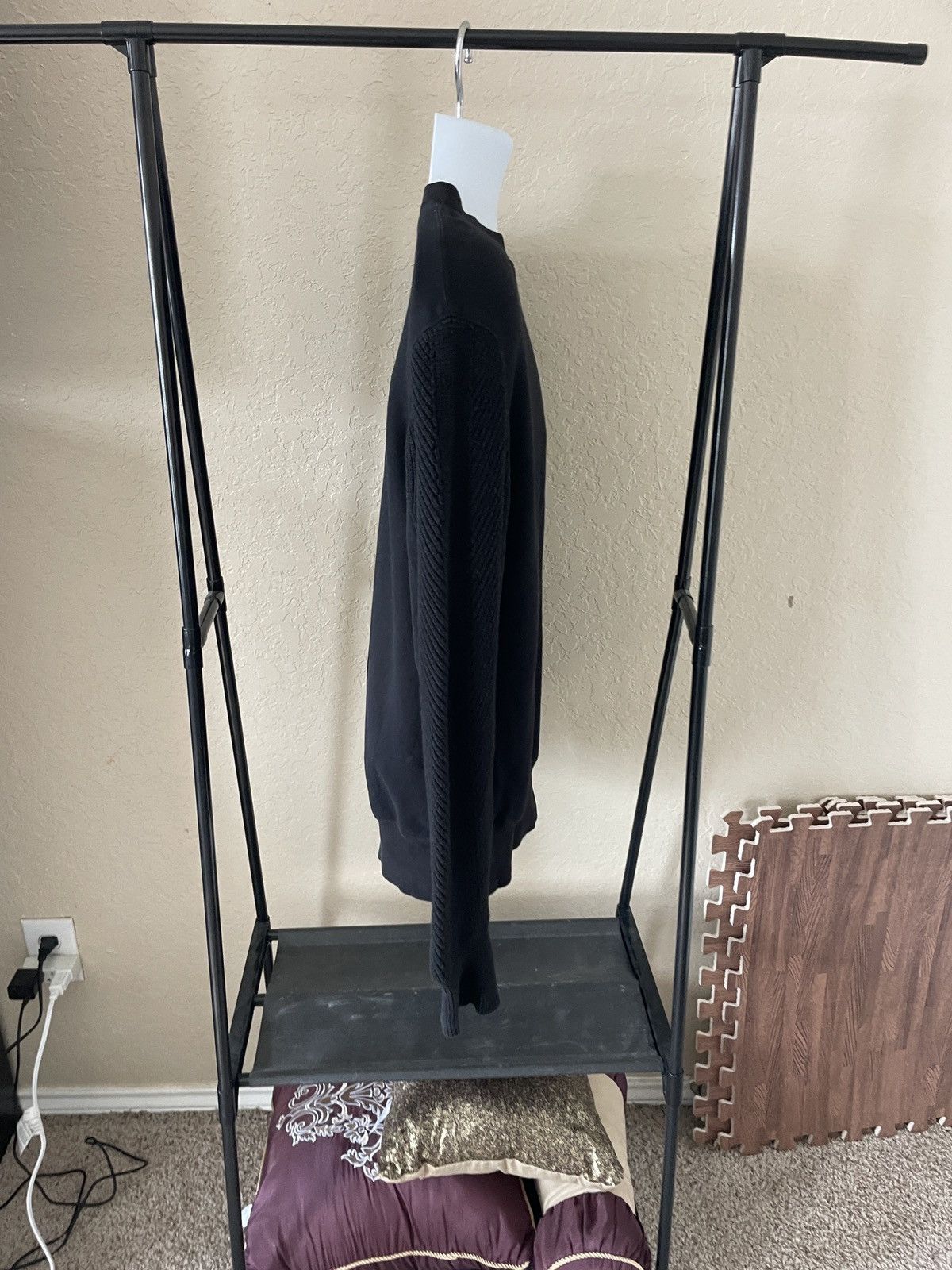 Helmut Lang Crewneck Sweater w/ Textured ribbed sleeves Size US XS / EU 42 / 0 - 6 Thumbnail