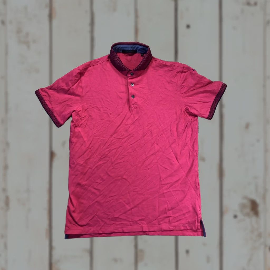 Vintage Greyson Golf Polo Shirt Mens M Pink Solid Short Sleeve Collared Knit Contrast Collar Navy Cuff Logo Wolf Head Vintage No Size US M / EU 48-50 / 2 - 1 Thumbnail