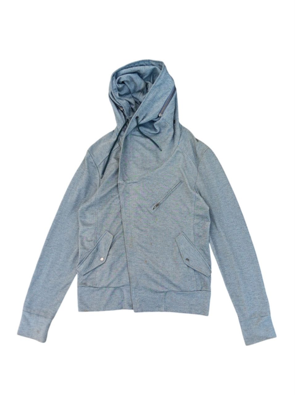 Japanese Brand Blue tornado japan asymmetric zipper hoodie Size US M / EU 48-50 / 2 - 13 Thumbnail