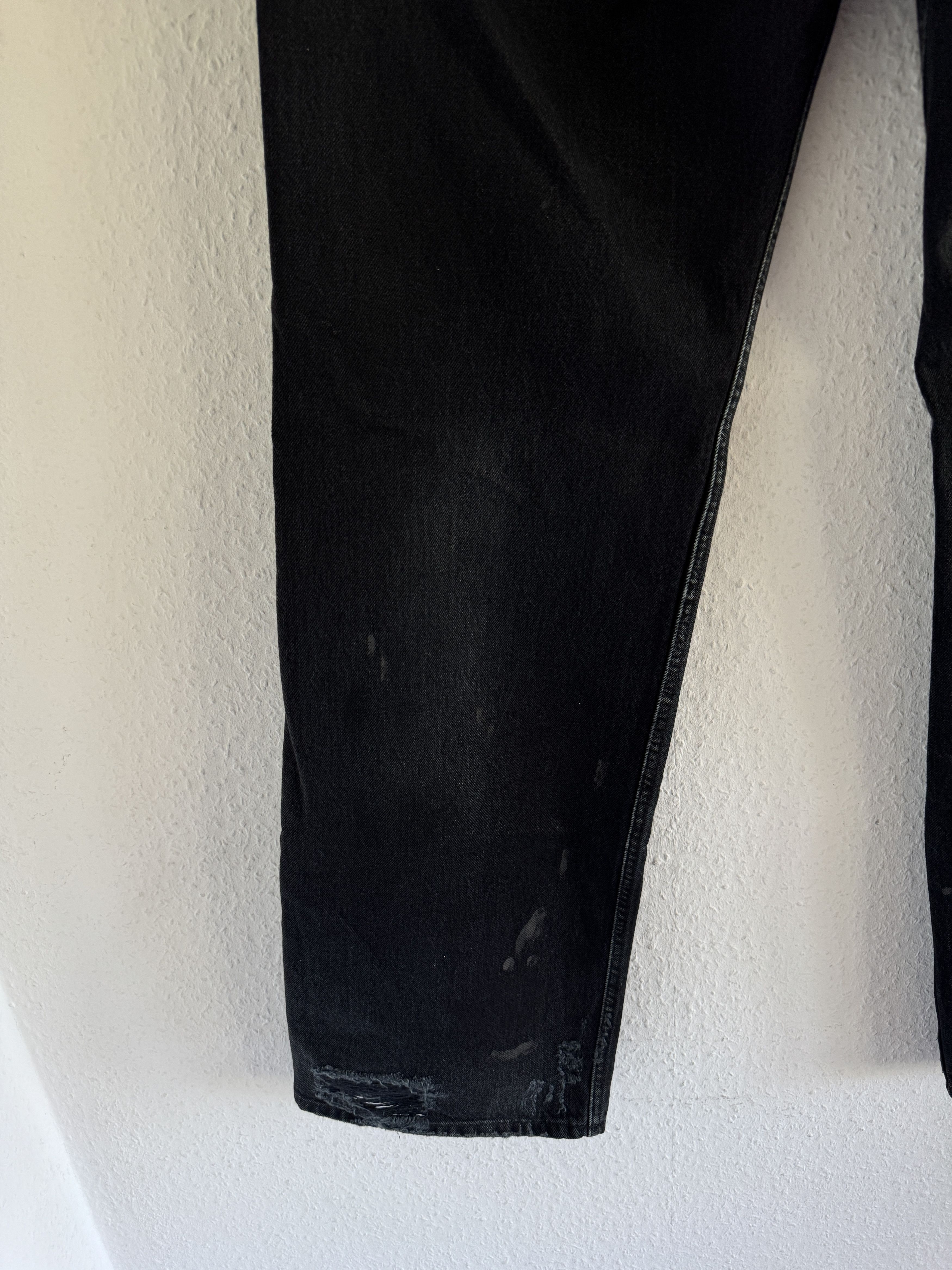 Balenciaga Destroyed Black Denim Jeans Size US 34 / EU 50 - 16 Thumbnail