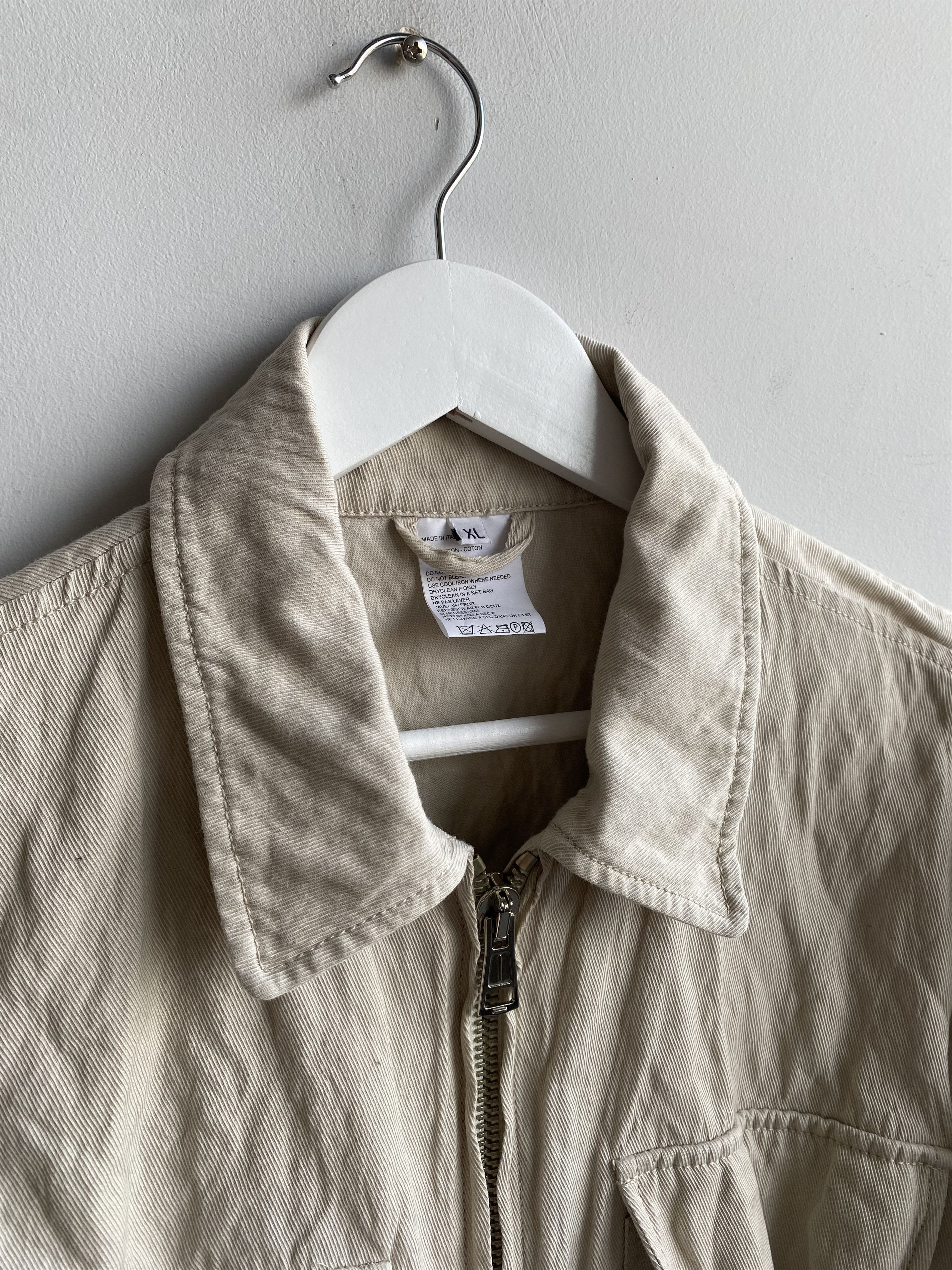 Ann Demeulemeester Ann Demeulemeester Beige Cargo Double Zip Jacket Size US XL / EU 56 / 4 - 4 Thumbnail