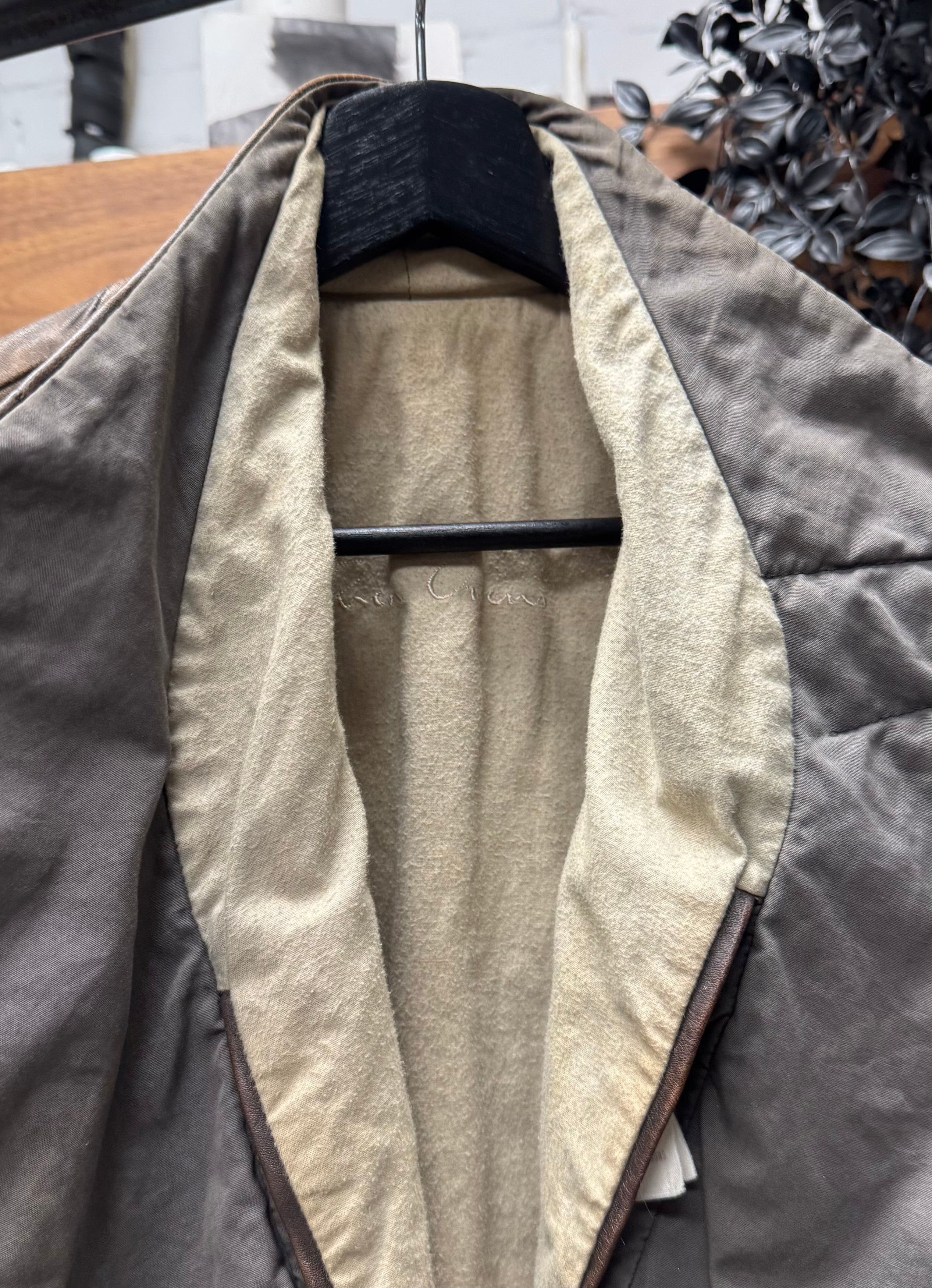 Rick Owens 2000s Rick Owens O&M Era High Neck Collared ‘Dust’ Leather Jacket. Size US M / EU 48-50 / 2 - 4 Thumbnail