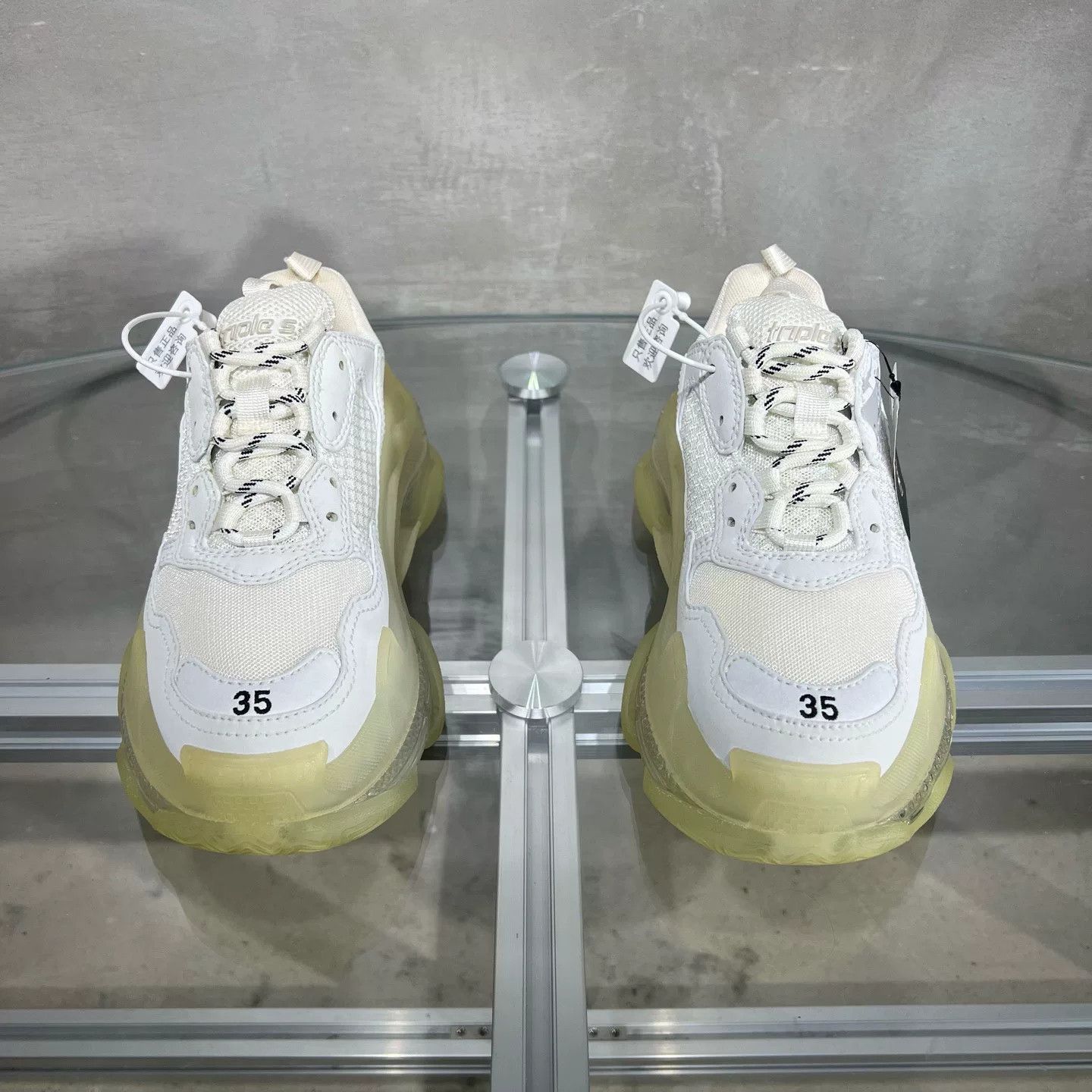 Balenciaga Balenciaga Triple S Clear Sole Sneakers Women Size US 4 / IT 34 - 1 Thumbnail