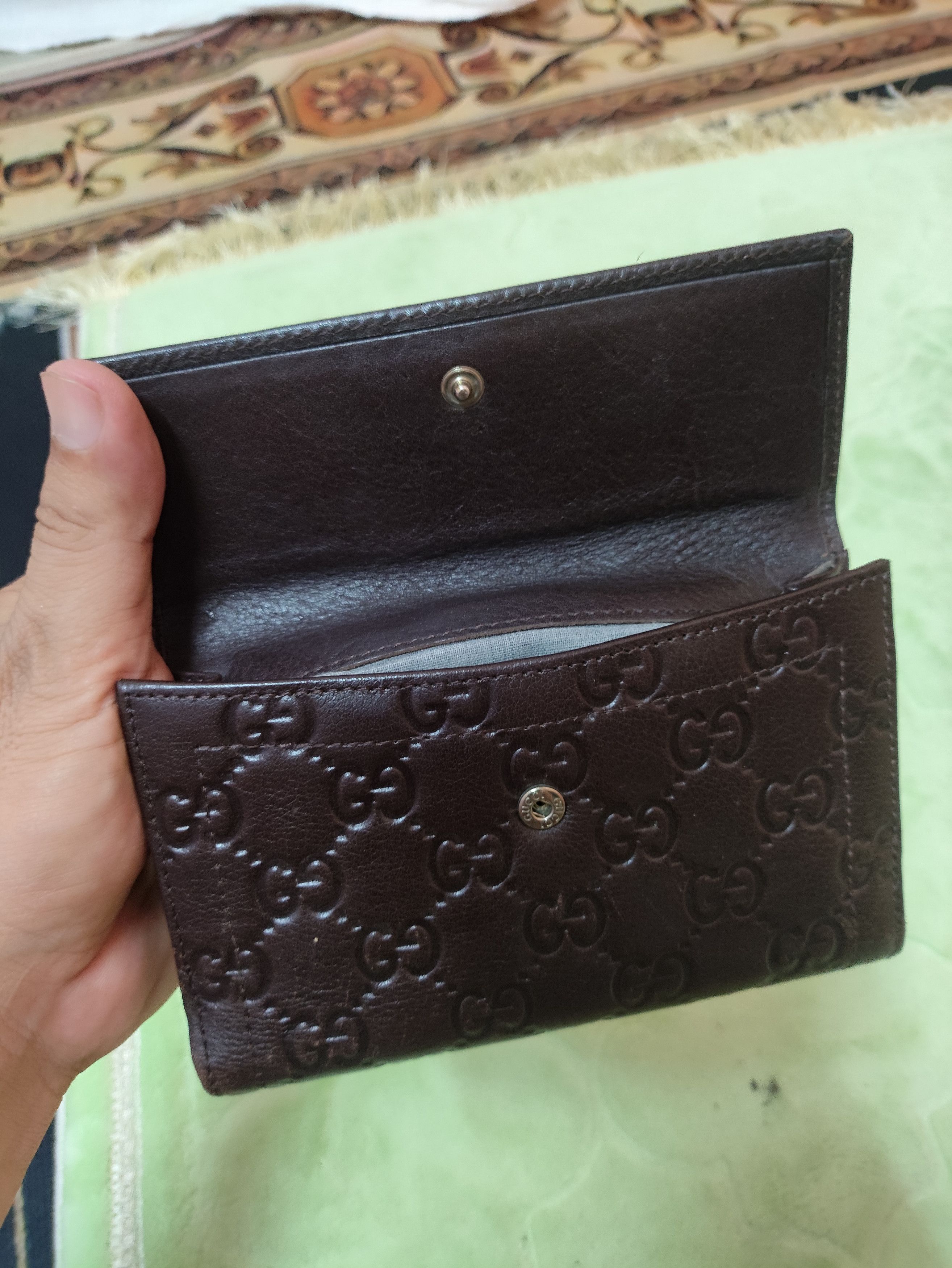 Leather × Vintage OLD Vintage Leather (G u c c i) Wallet with Steel Logo Size ONE SIZE - 20 Thumbnail