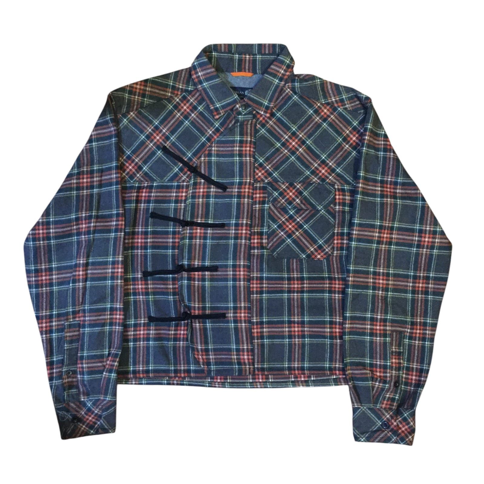 Handmade Caribbean Joe Chinese Cheongsam Boxy Shirt Flannel Reworked Size M / US 6-8 / IT 42-44 - 1 Thumbnail