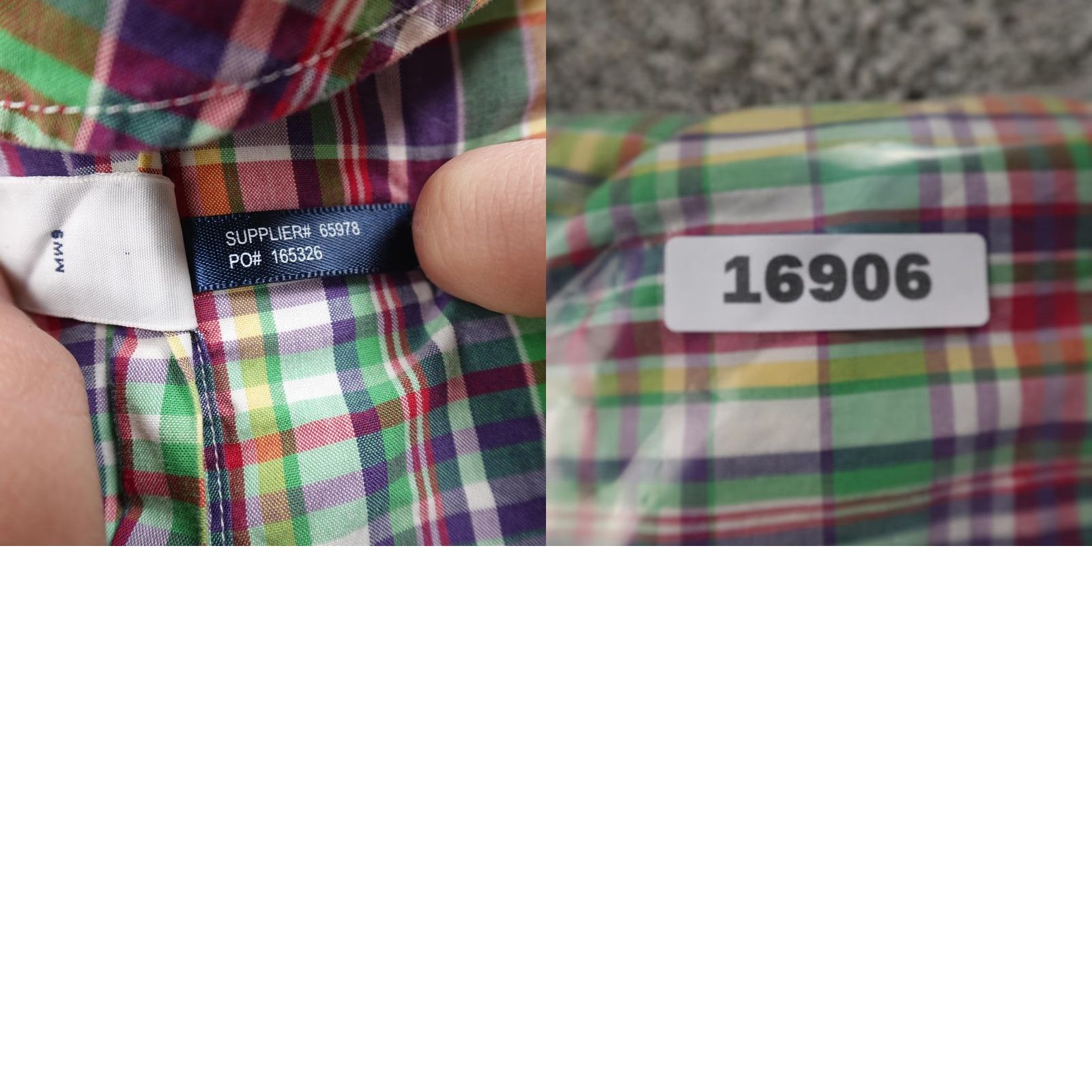 Ralph Lauren VINTAGE Ralph Lauren Shirt Big 2X Plaid Short Sleeve Button Up Mens Cotton Madras Pony Button-Down 2XB Complete Set Size US XXL / EU 58 / 5 - 9 Thumbnail