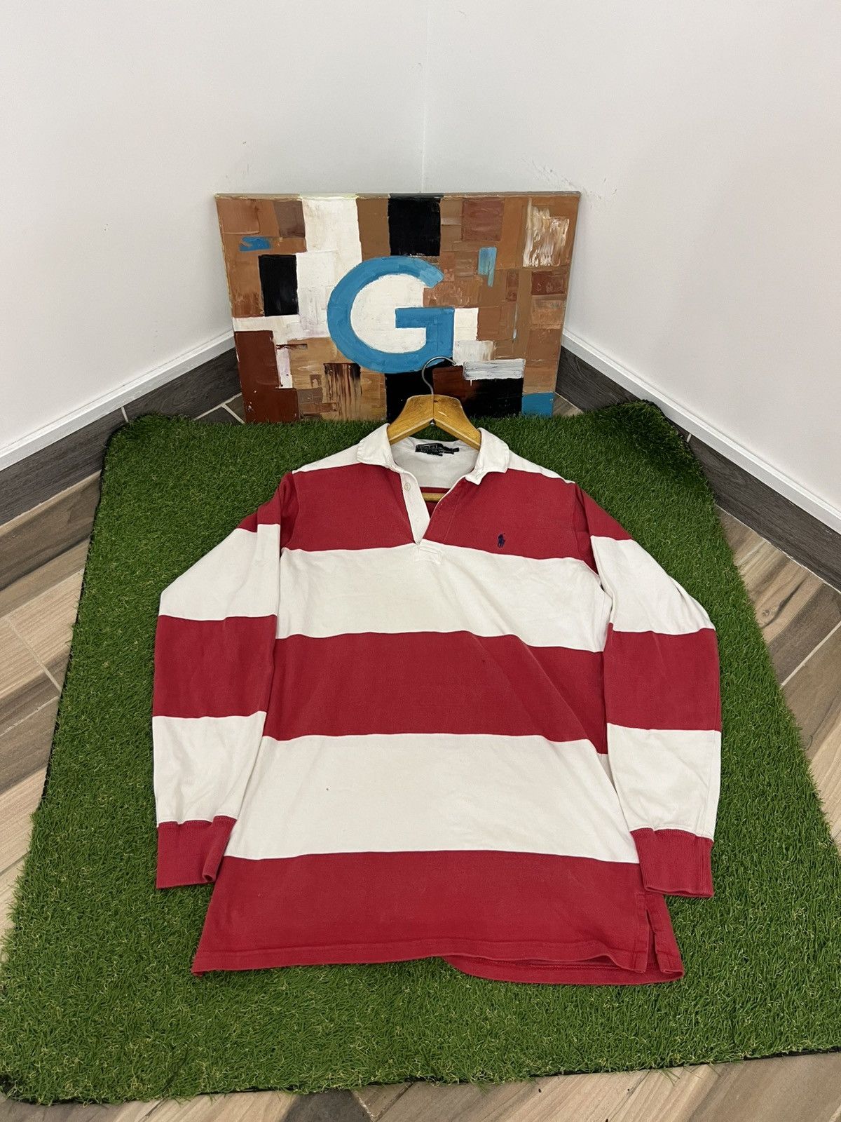 Vintage Vintage Polo Ralph Lauren rugby long sleeve 90s rare y2k Size US M / EU 48-50 / 2 - 1 Thumbnail