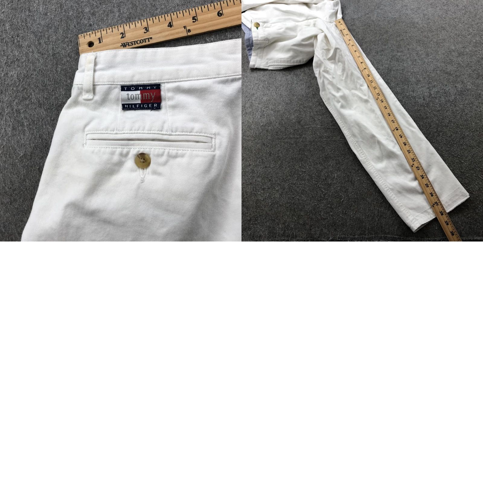 Tommy Hilfiger VINTAGE Tommy Hilfiger Pants Womens 10 White Straight Leg Casual Preppy Logo 90s Womens Size 32" / US 10 / IT 46 - 10 Thumbnail
