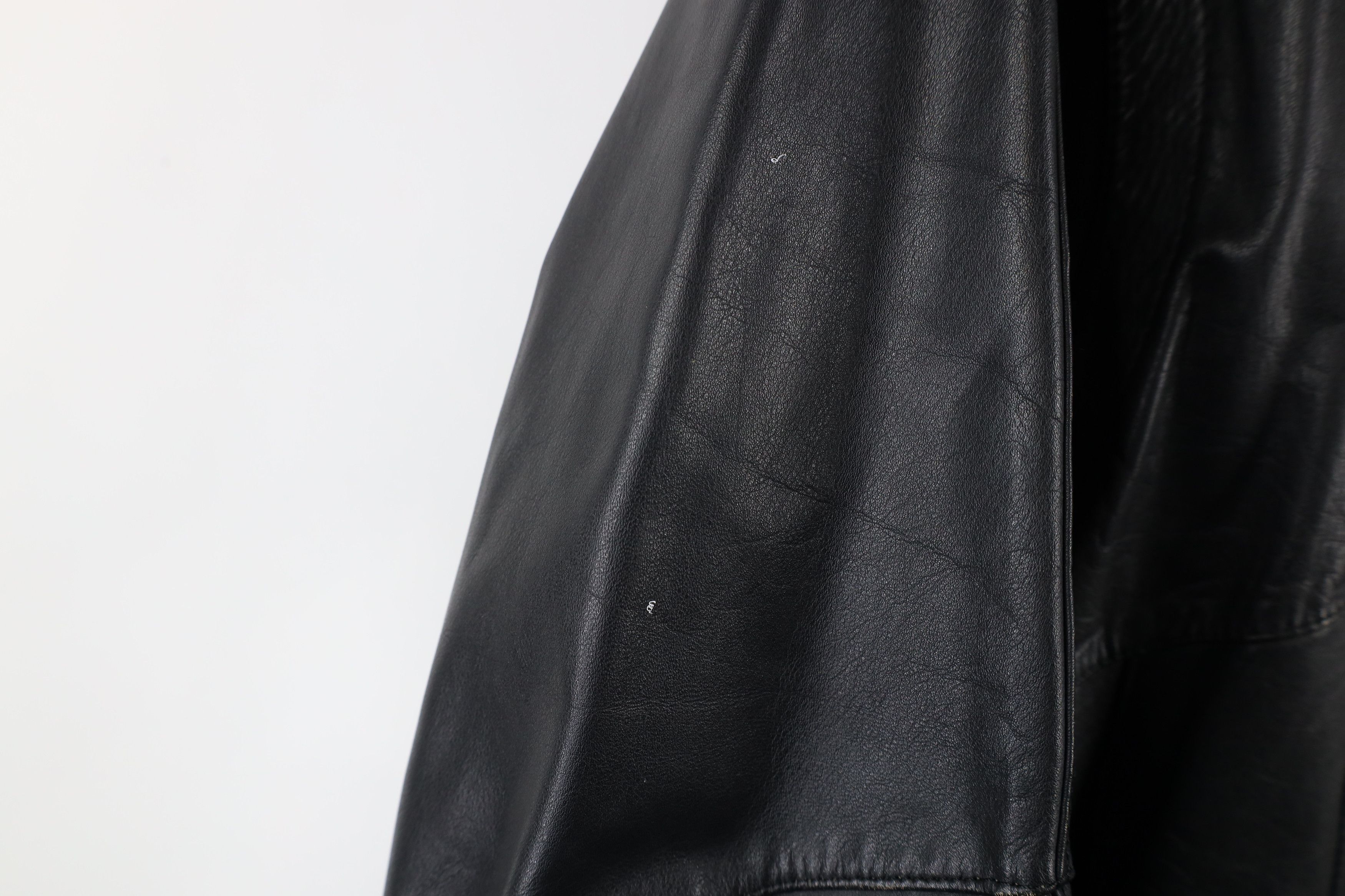 Vintage Vintage 70s Streetwear Leather Moto Bomber Jacket Black Size XL / US 12-14 / IT 48-50 - 6 Thumbnail