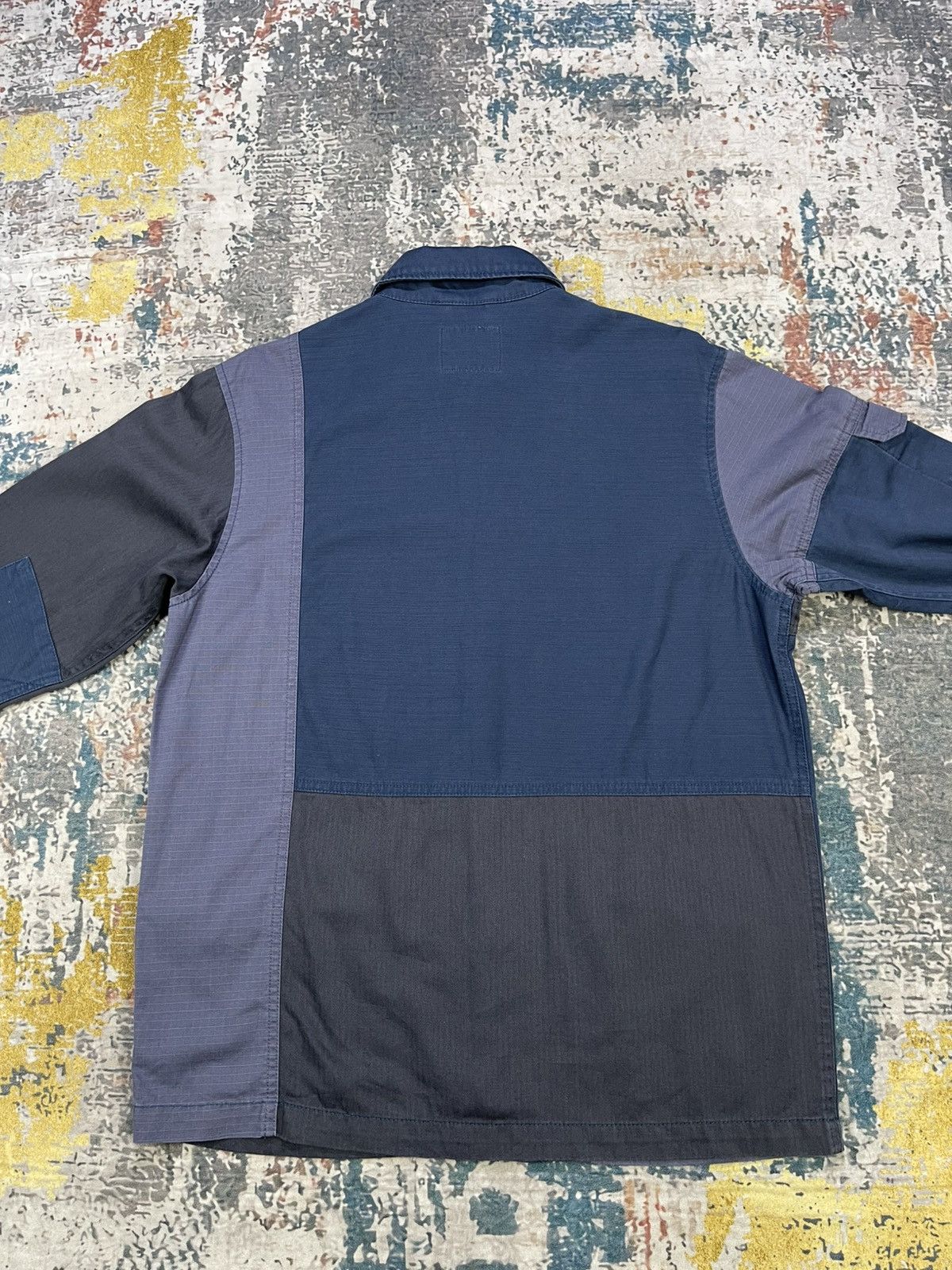Japanese Brand Coen Patchwork HBT, Ripstop, Poplin Overshirt Size US S / EU 44-46 / 1 - 2 Thumbnail
