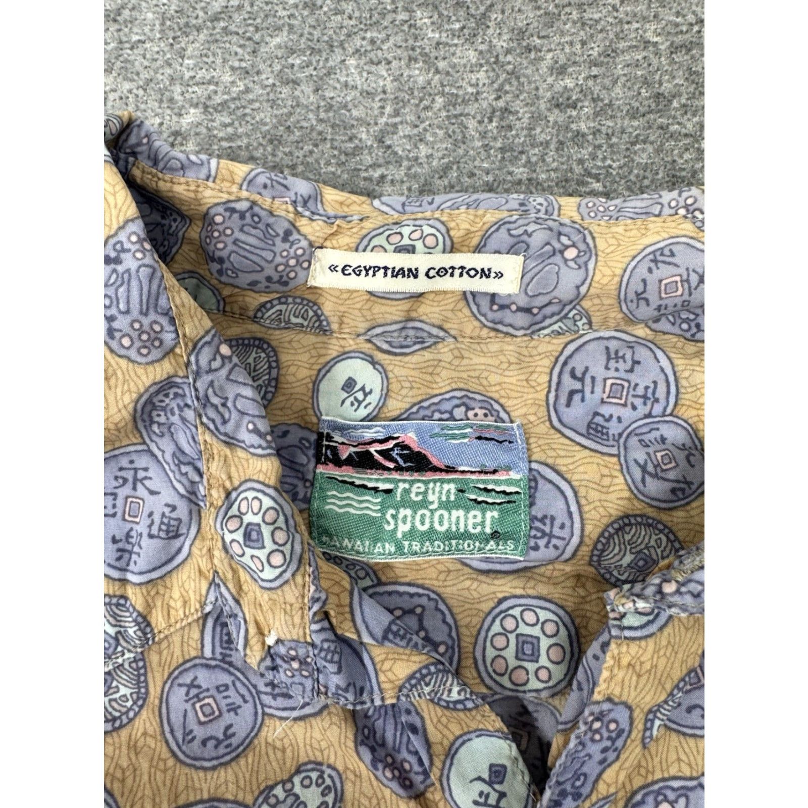 Reyn Spooner VINTAGE Reyn Spooner Mens Hawaiian Shirt XL Graphic Egyptian Cotton Yellow Shirt Size US XL / EU 56 / 4 - 3 Thumbnail