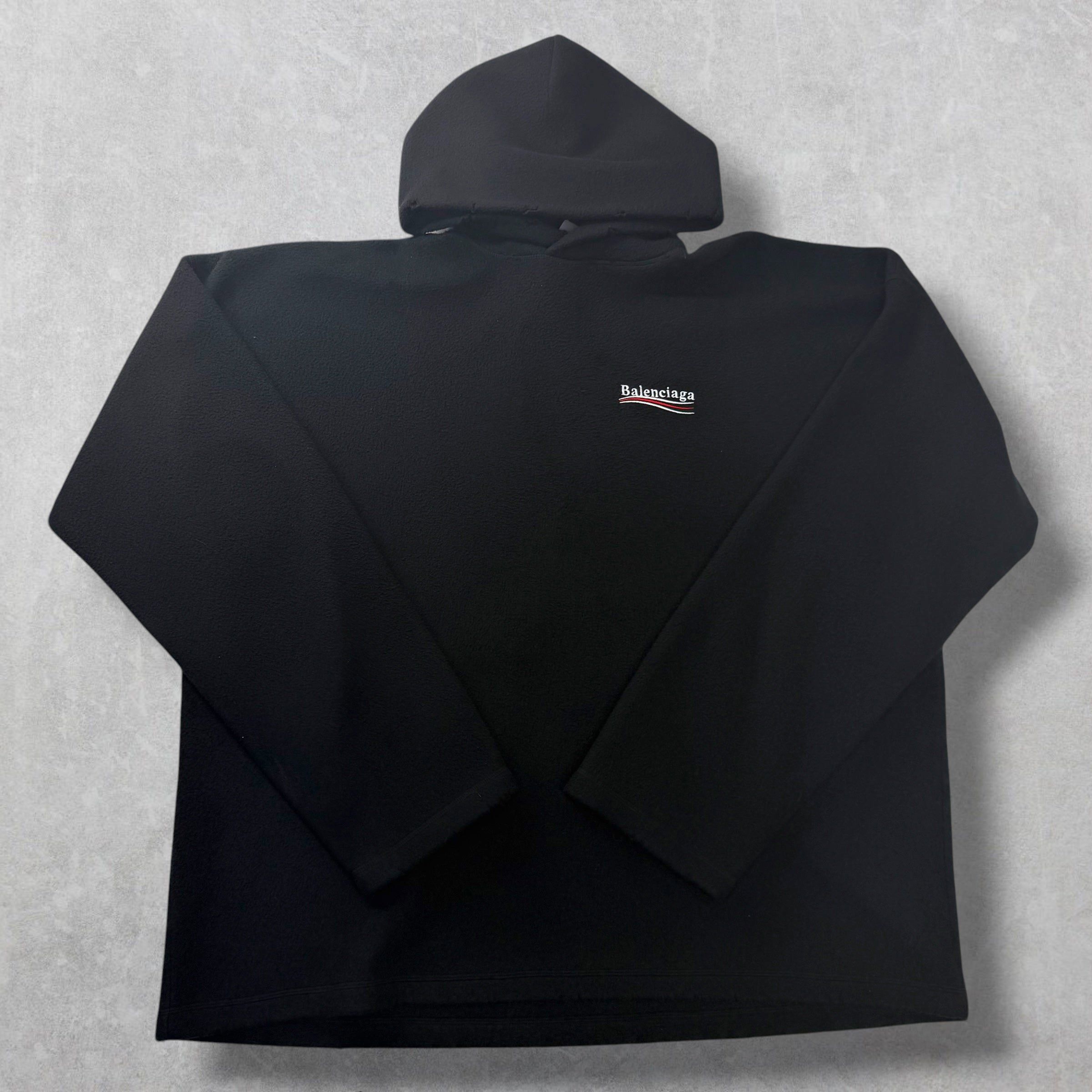 Balenciaga Balenciaga Political Embroidered Logo Fleece Hoodie M (XXXL) Size US XL / EU 56 / 4 - 1 Thumbnail