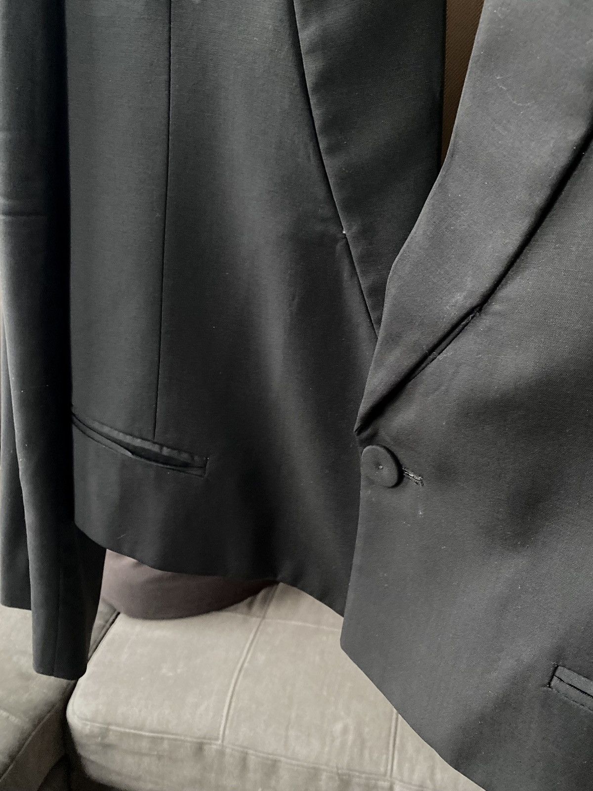 Jean Paul Gaultier 90s Jean Paul Gaultier Cropped Black Blazer Size 50S - 8 Thumbnail
