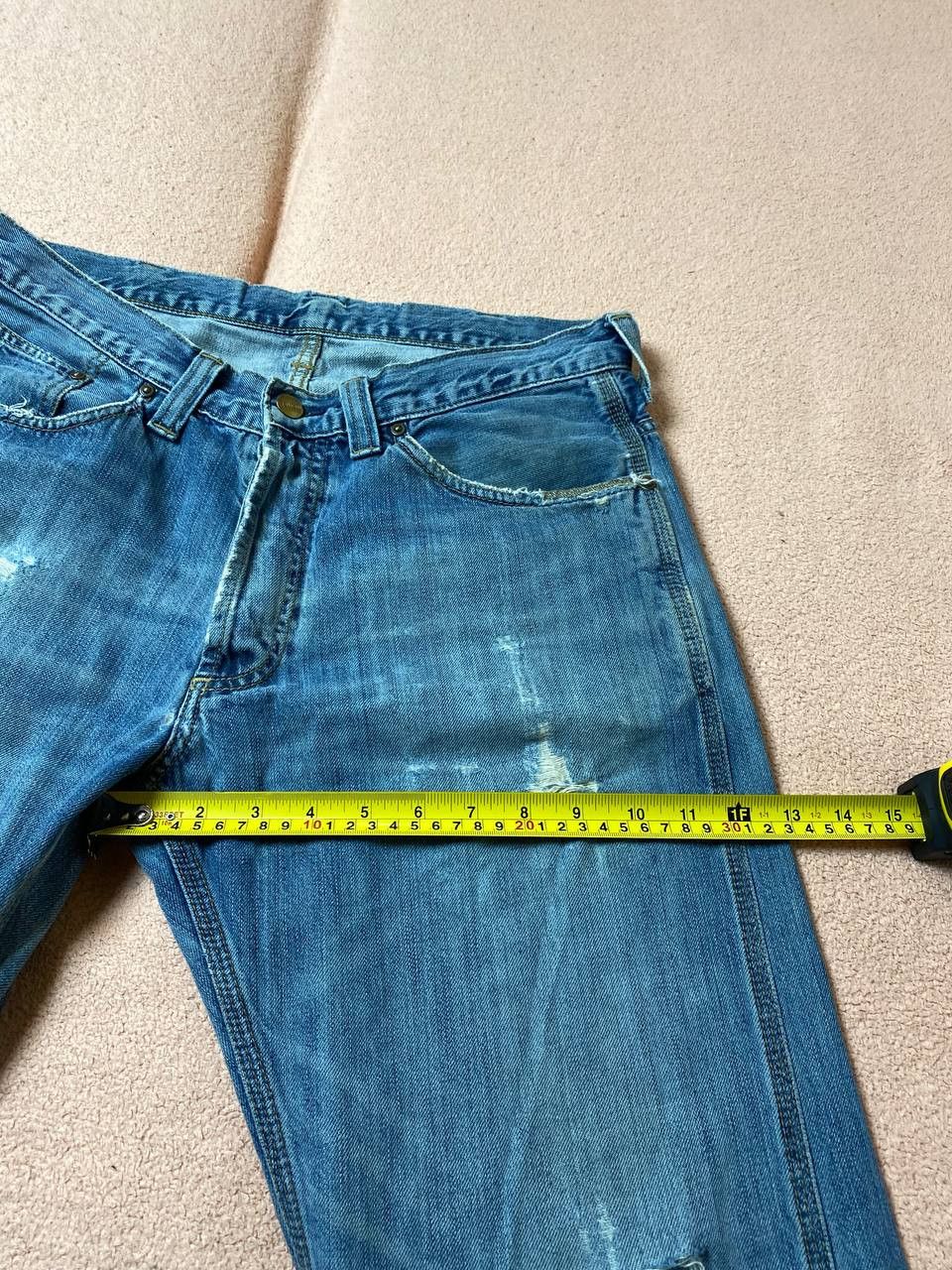 Carhartt × Japanese Brand Vintage Carhartt Y2K distressed Flare denim pants Size US 32 / EU 48 - 18 Thumbnail