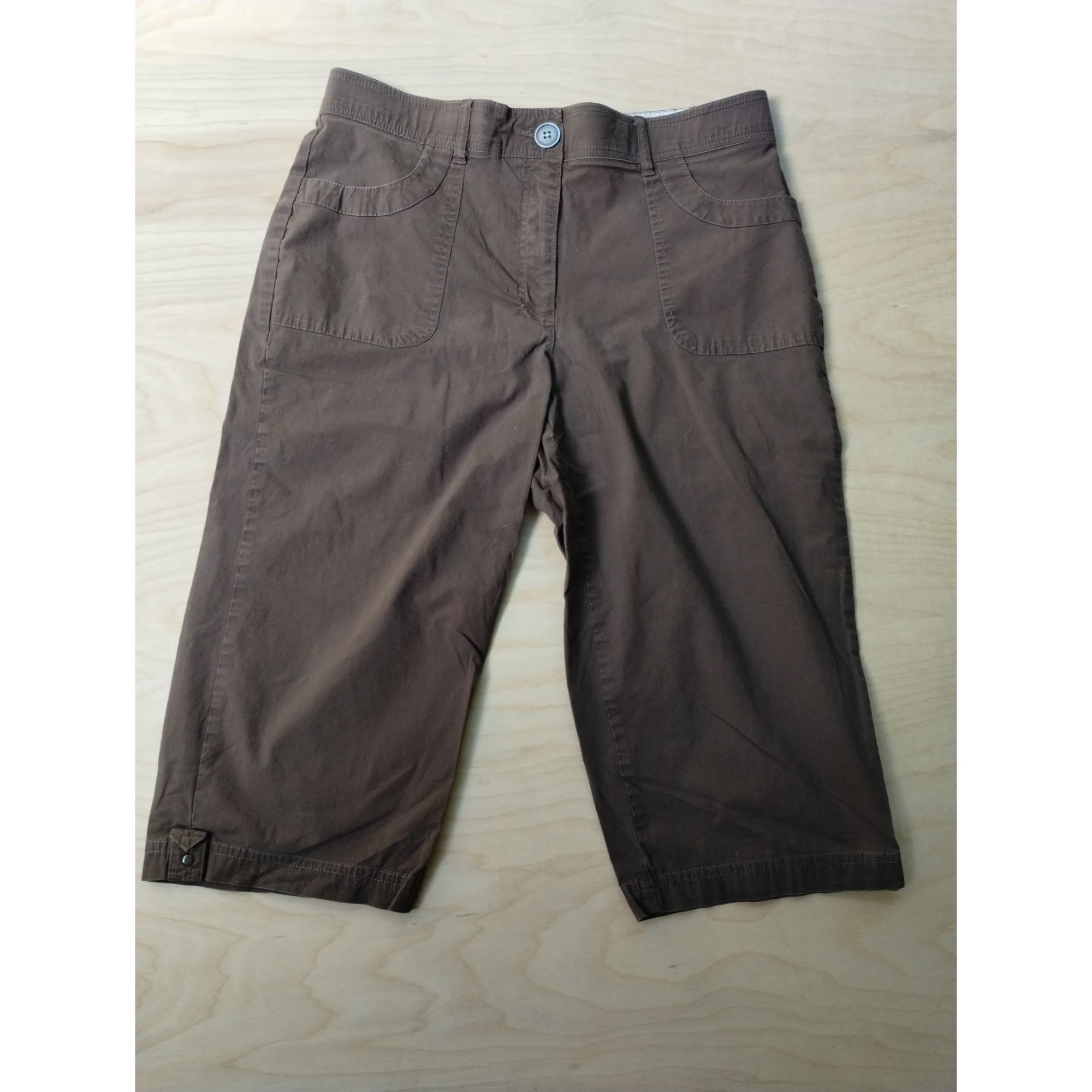 Other Womens Kim Rogers Brown Stretch Waist Capri Pants Size 8 Size 34" / US 12 / IT 48 - 1 Thumbnail