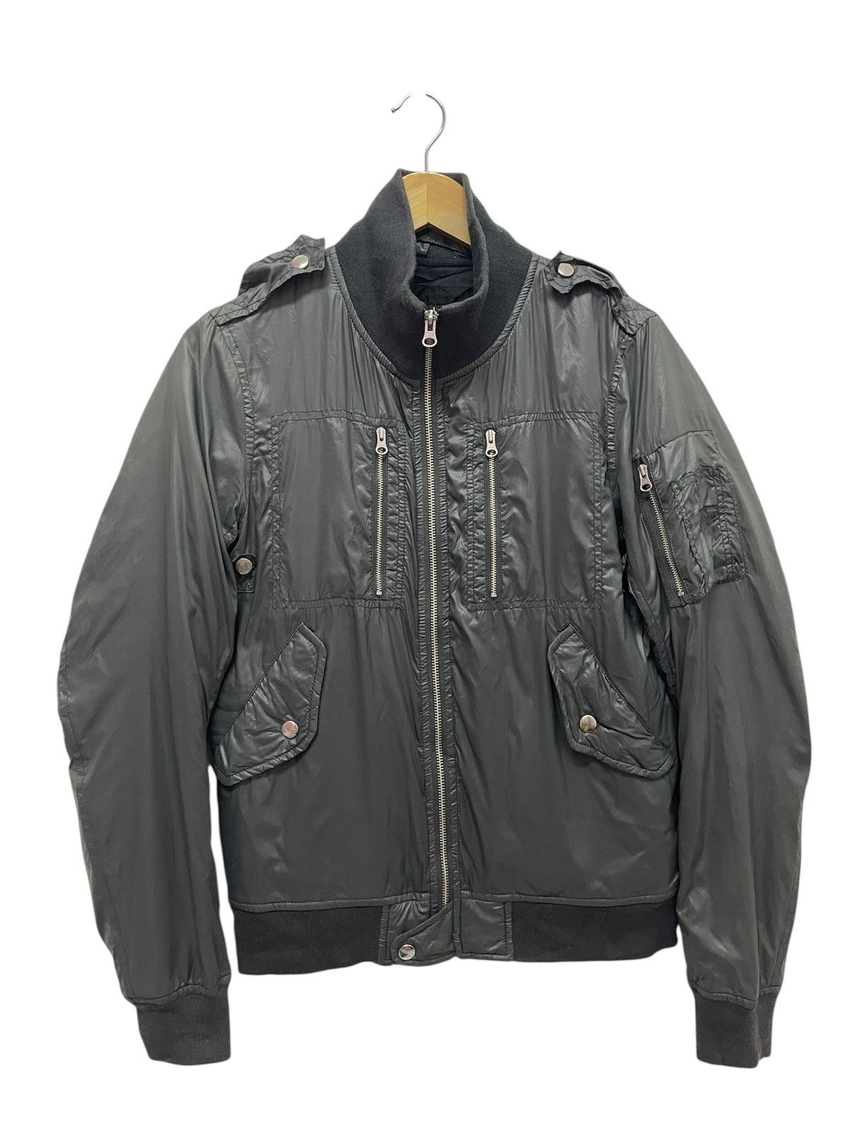 American Rag Vintage Parachute Bomber Zippers Jacket If Six Was nine Size US M / EU 48-50 / 2 - 1 Thumbnail