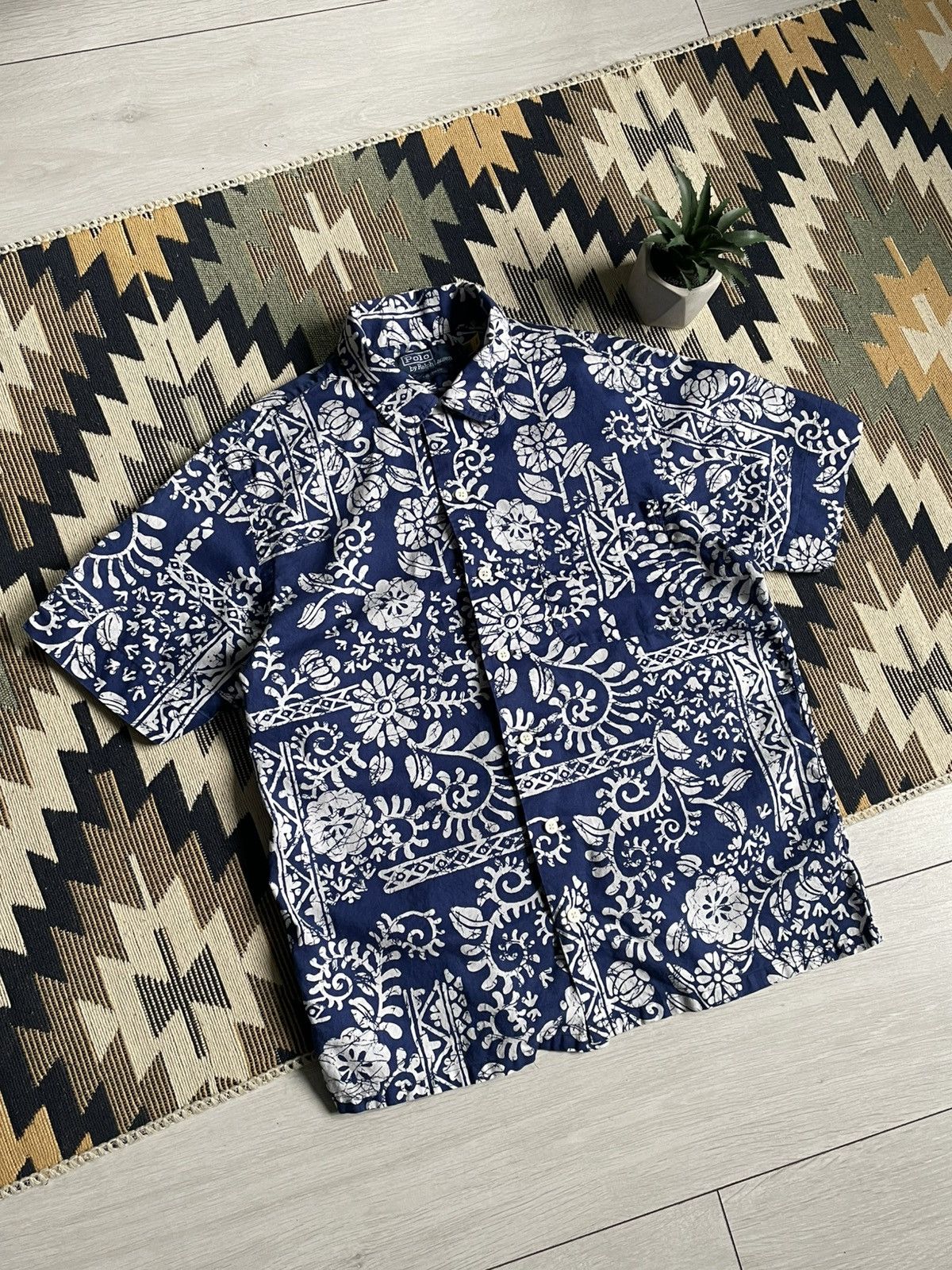 Vintage Polo Ralph Lauren Floral-print Gawai Sleeveless Shirt Size US S / EU 44-46 / 1 - 2 Thumbnail