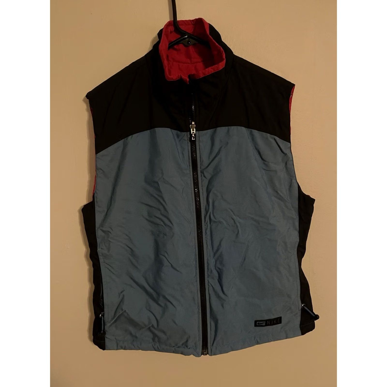 Nike VINTAGE Nike Reversible Vest Jacket Blue Red Padded Full Zip Mens Medium Y2K Size US M / EU 48-50 / 2 - 4 Thumbnail