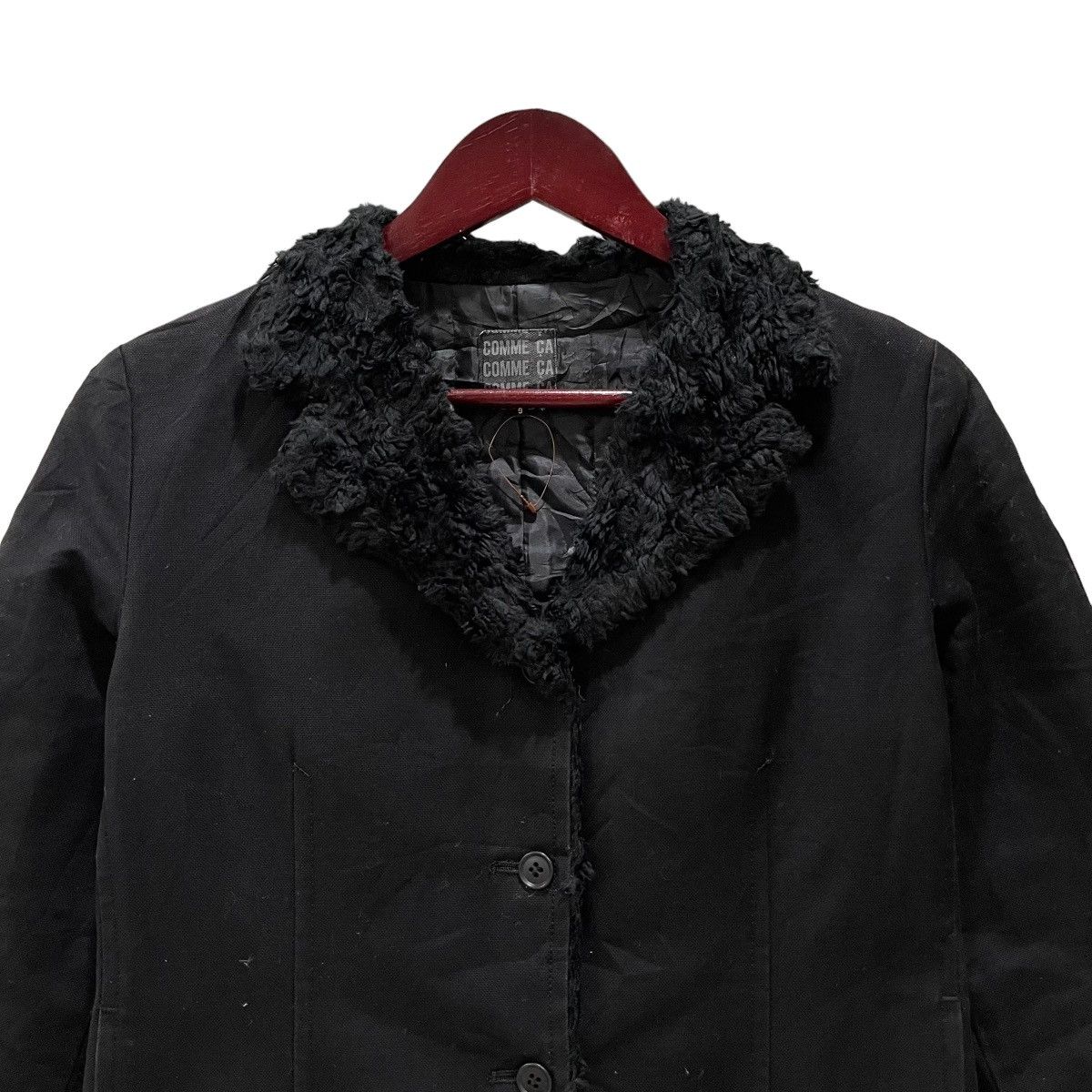 Comme Ca Ism Comme Ca Faux Fur Duck Canvas Button Jacket Size S / US 4 / IT 40 - 2 Thumbnail
