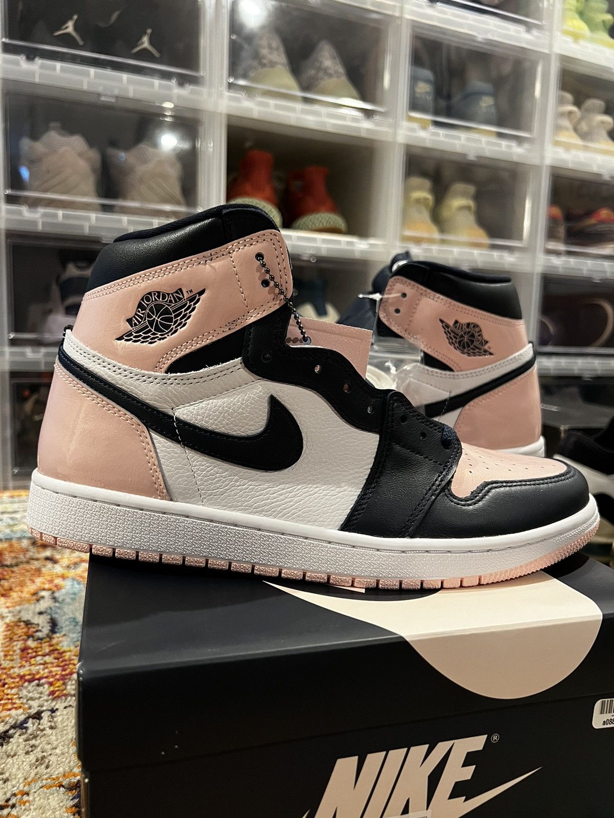 image of Jordan Nike Size: 11W || Nike Air Jordan 1 - Atmosphere “Bubble Gum” Shoes in Pink, Women's