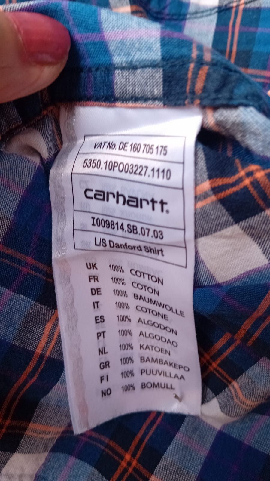 Carhartt Carhartt Danford shirt Checkered Flanel sz L Size US L / EU 52-54 / 3 - 8 Thumbnail