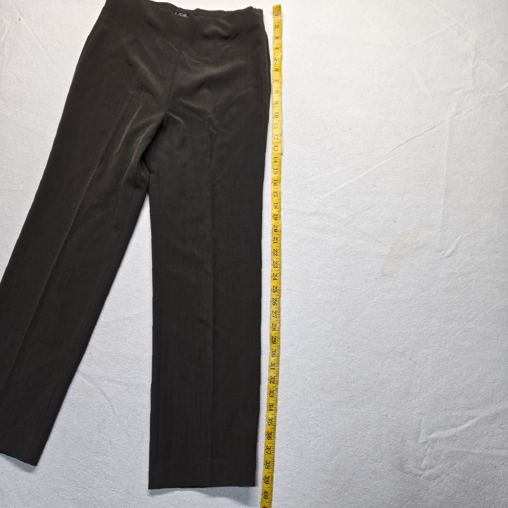 Vintage Lior Dress Pants Women Size 1 Black Flat Front Mid Rise Stretch Straight Leg Womens Size 25" / US 0 / IT 36 - 6 Thumbnail