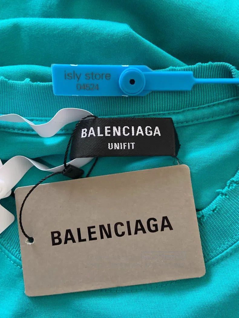 Balenciaga Balenciaga Mosaic Faded Logo BB Alphabet Relaxed Ripped Di Size US XXS / EU 40 - 4 Thumbnail