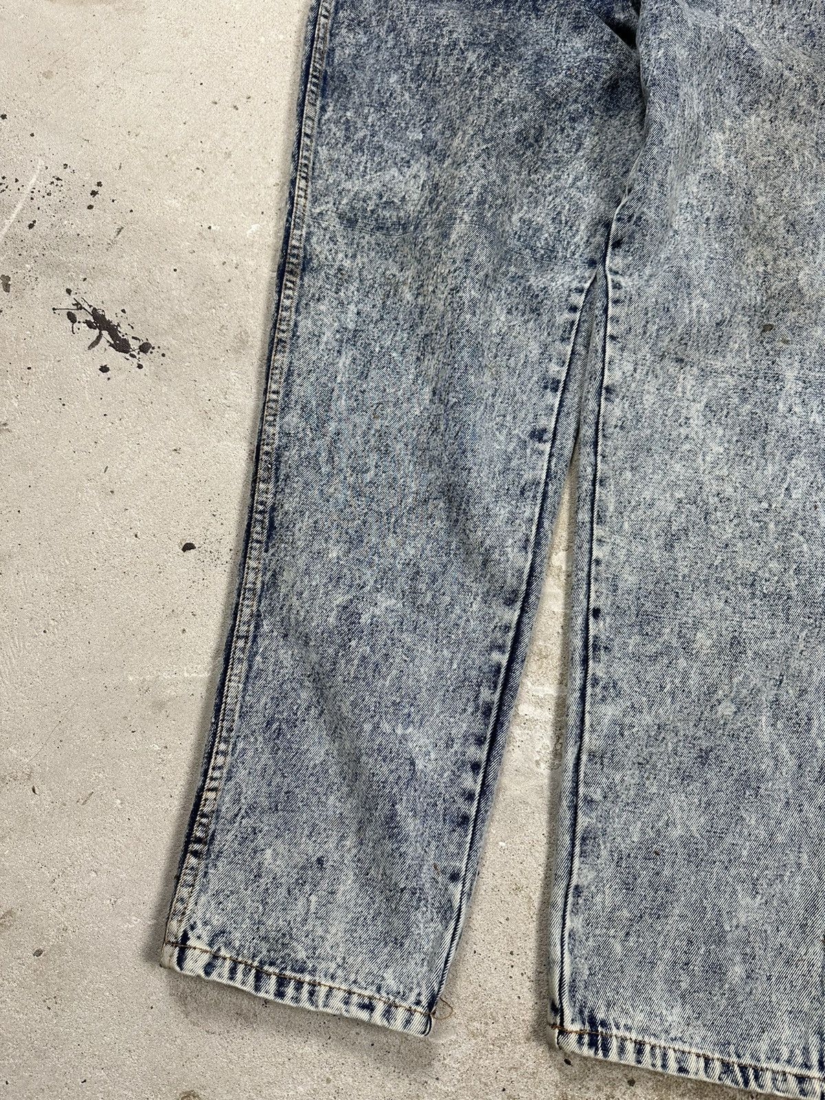 JNCO × Vintage Vintage 90s Acid Washed Blue Denim Pants Embroidery Sneakers Size US 34 / EU 50 - 5 Thumbnail