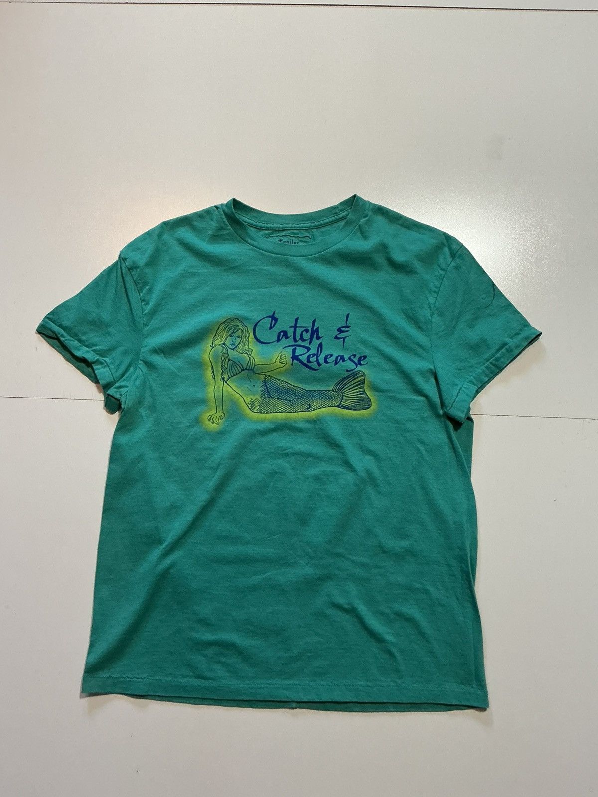 Other Y2K Trailer Vintage Fit Catch & Release Mermaid T-Shirt Size US M / EU 48-50 / 2 - 2 Thumbnail