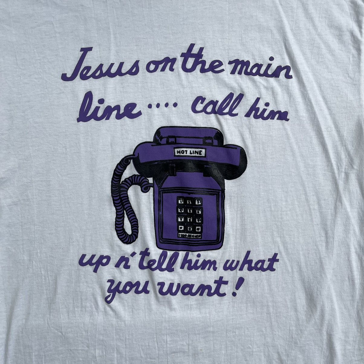 Fruit Of The Loom Vintage single stitch Jesus t-shirt Size US XL / EU 56 / 4 - 2 Thumbnail