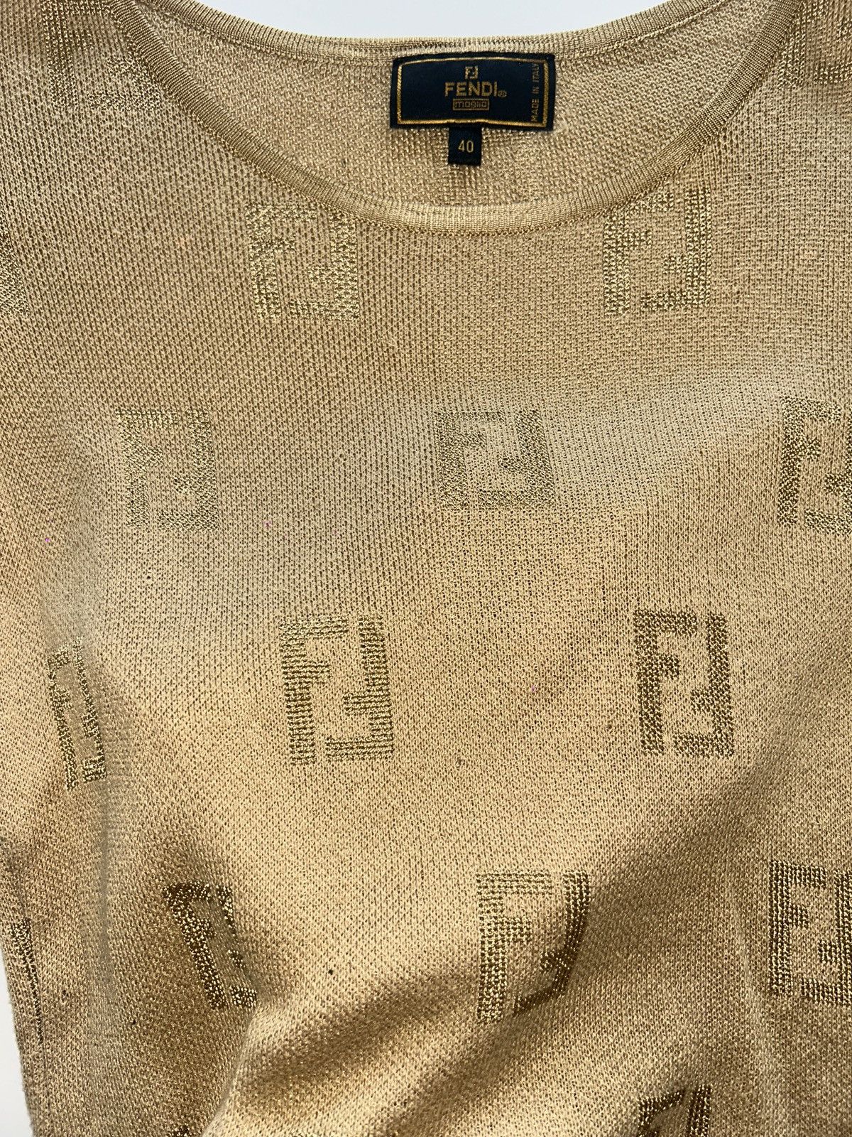 Fendi Fendi Vintage Tan Top Size S / US 4 / IT 40 - 6 Thumbnail