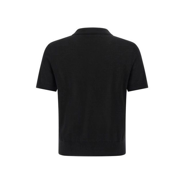 Dsquared2 DSQUARED2 Men's Black Wool Polo Shirt New & Authentic (Men's Size US M / EU 48-50 / 2 - 2 Thumbnail